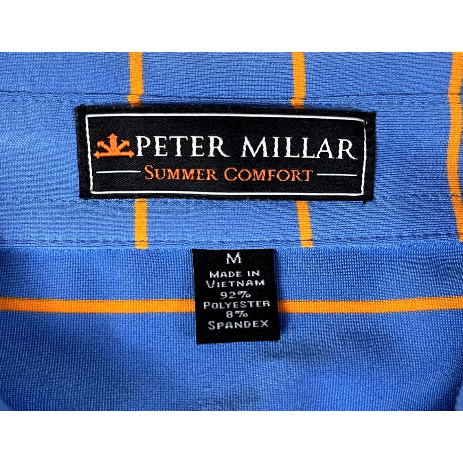 Peter Millar Peter Millar Summer Comfort Polo Shirt Striped Sz M Men’s Shirt Polo Blue Extra Small? Size US M / EU 48-50 / 2 - 5 Thumbnail