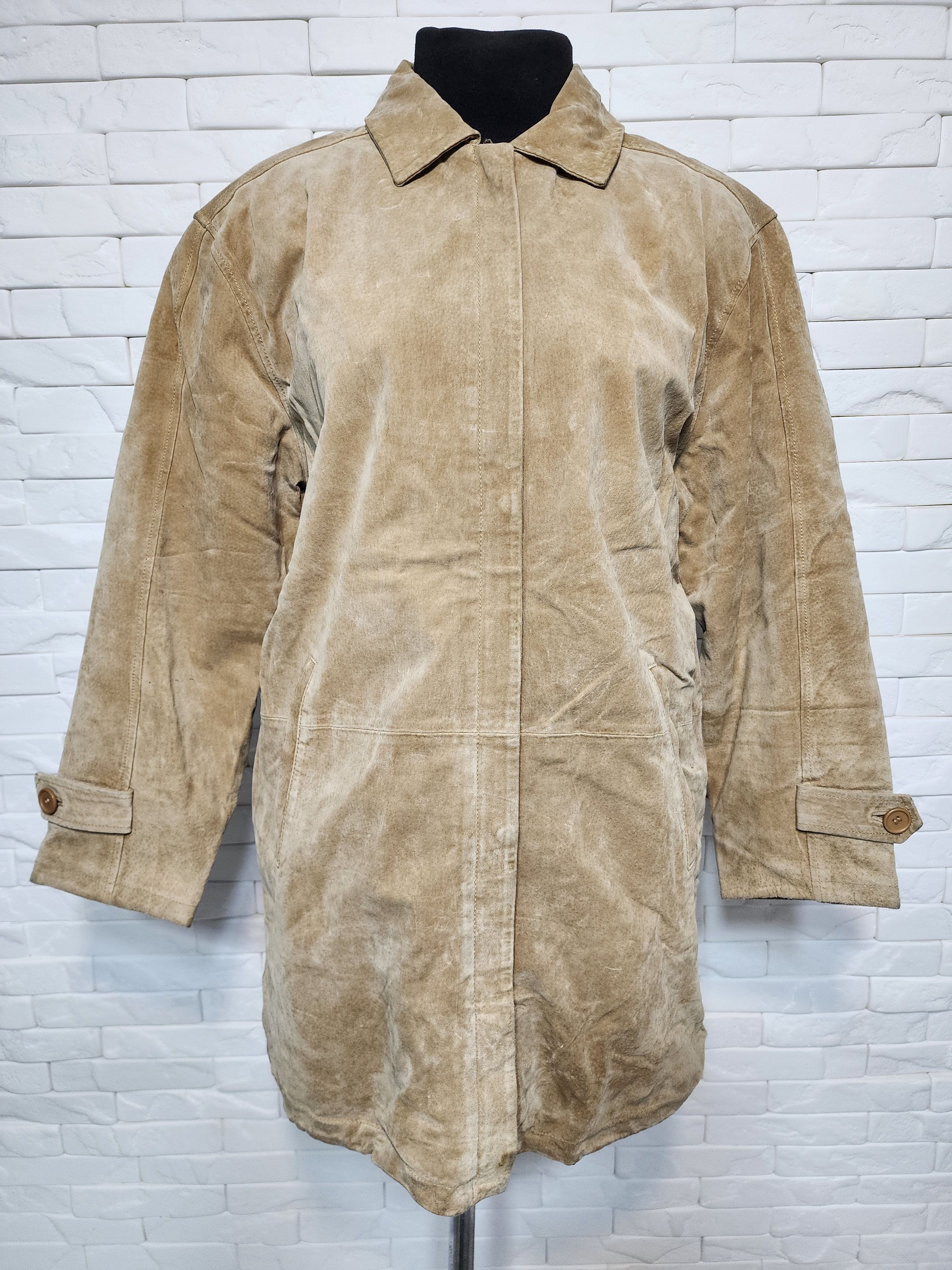 Genuine Leather Brown Suede Leather Jacket: Classic Design Size XL / US 12-14 / IT 48-50 - 1 Thumbnail