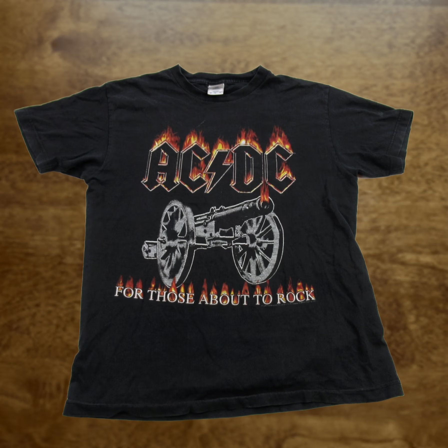 Vintage ACDC Shirt Medium Black Concert Tour 2003 About to Rock Short Sleeve Mens Size US M / EU 48-50 / 2 - 1 Thumbnail