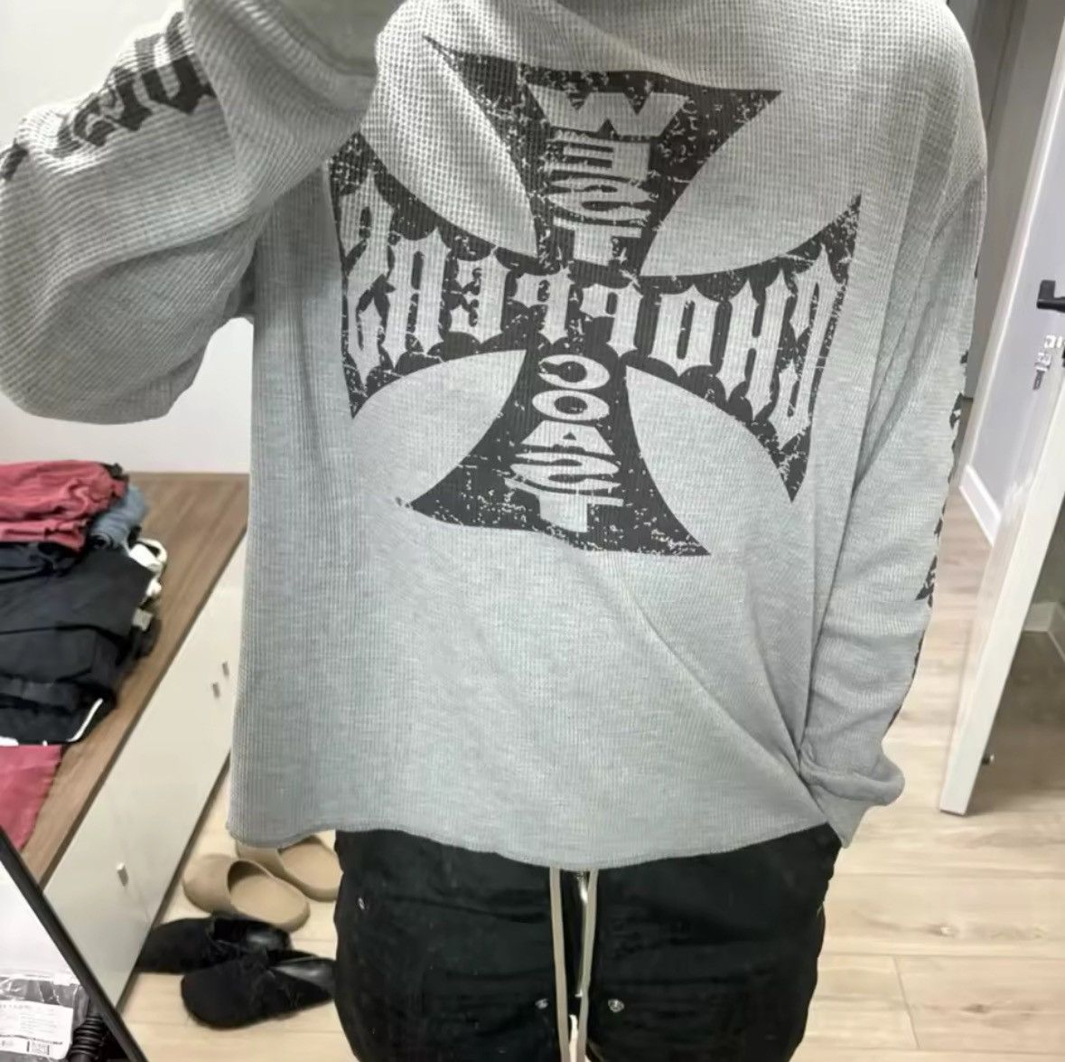 Other Street wear HipHop Sanskrit Logo Print Tee Long Sleeve Size US L / EU 52-54 / 3 - 3 Thumbnail