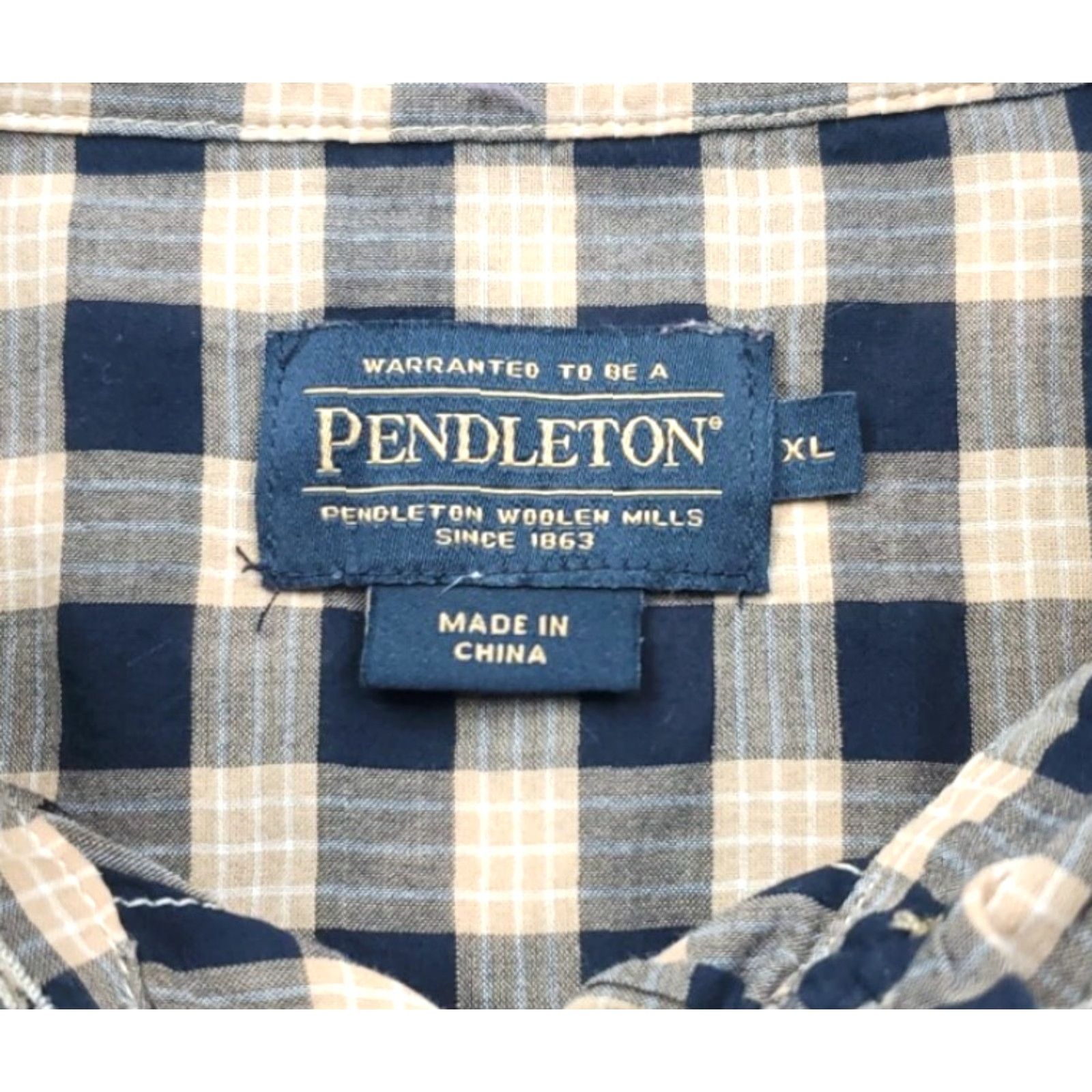 Pendleton Pendleton Womens XS Sleeveless Button-Up Shirt Top Plaid Western Country Casual Size XS / US 0-2 / IT 36-38 - 3 Thumbnail