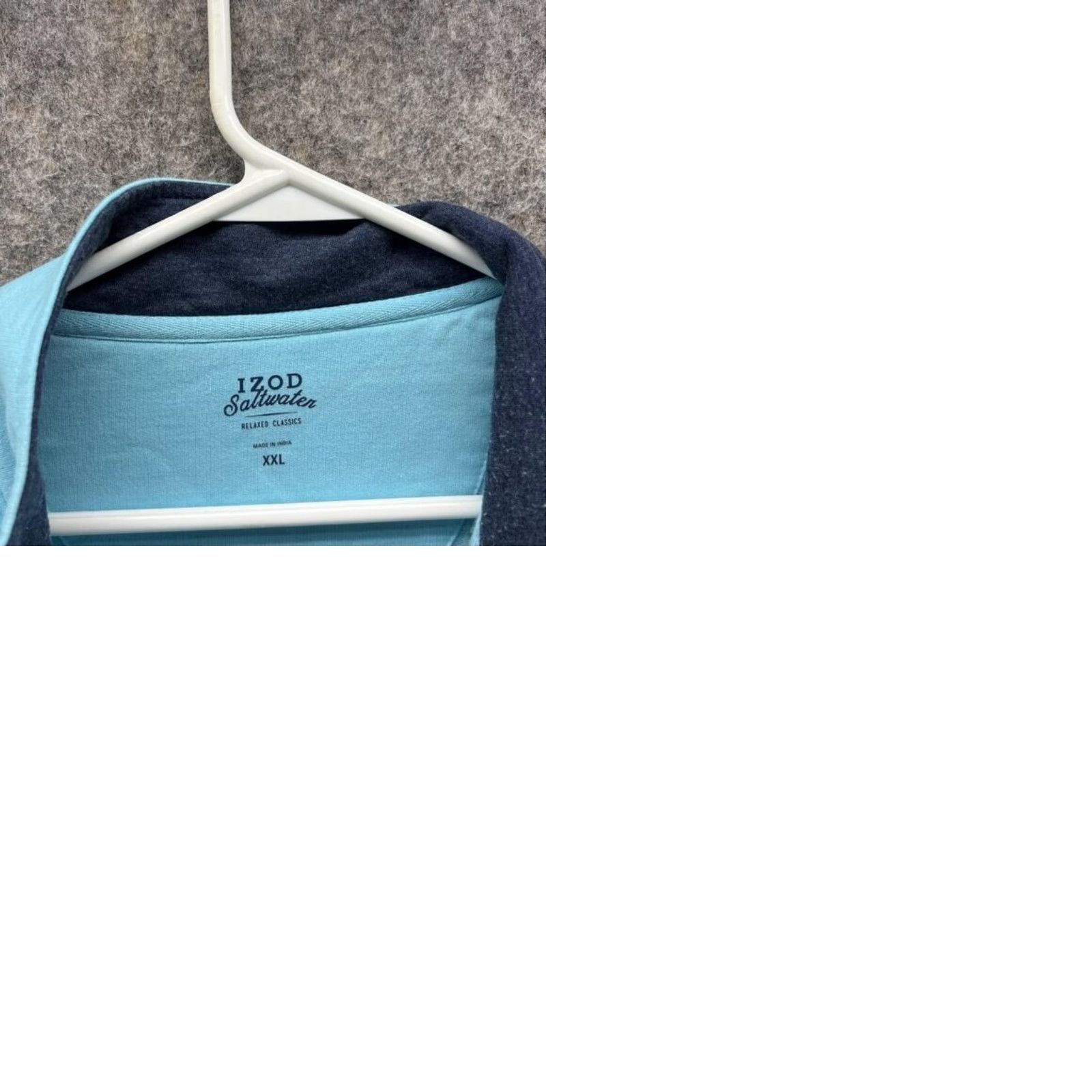 Izod IZOD Sweater Men XXL Blue 1/4 Zip Pullover Fleece Mock Neck Classic Relaxed Knit Shirt Size US XXL / EU 58 / 5 - 9 Thumbnail