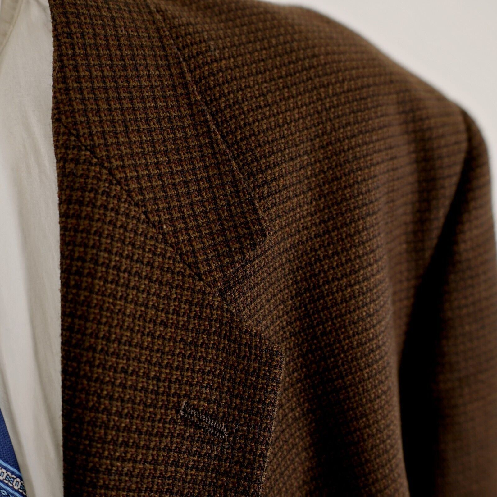Pierre Cardin Pierre Cardin Tweed Texutured Wool Brown Green Black Check 4 Size 48L - 2 Thumbnail