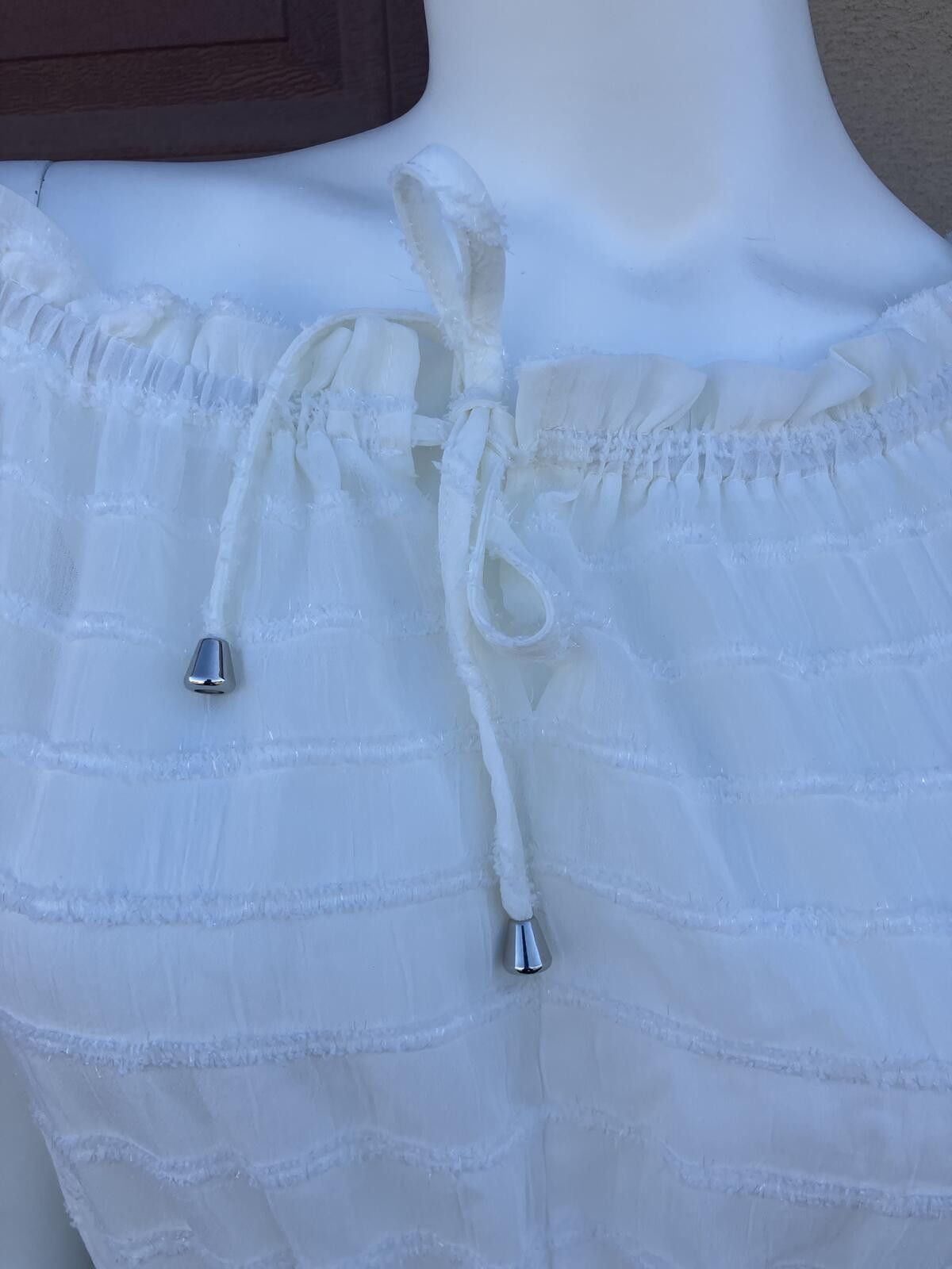 Other NWT Miken Swim White Short Sleeve Dress, Size Large Size L / US 10 / IT 46 - 5 Thumbnail