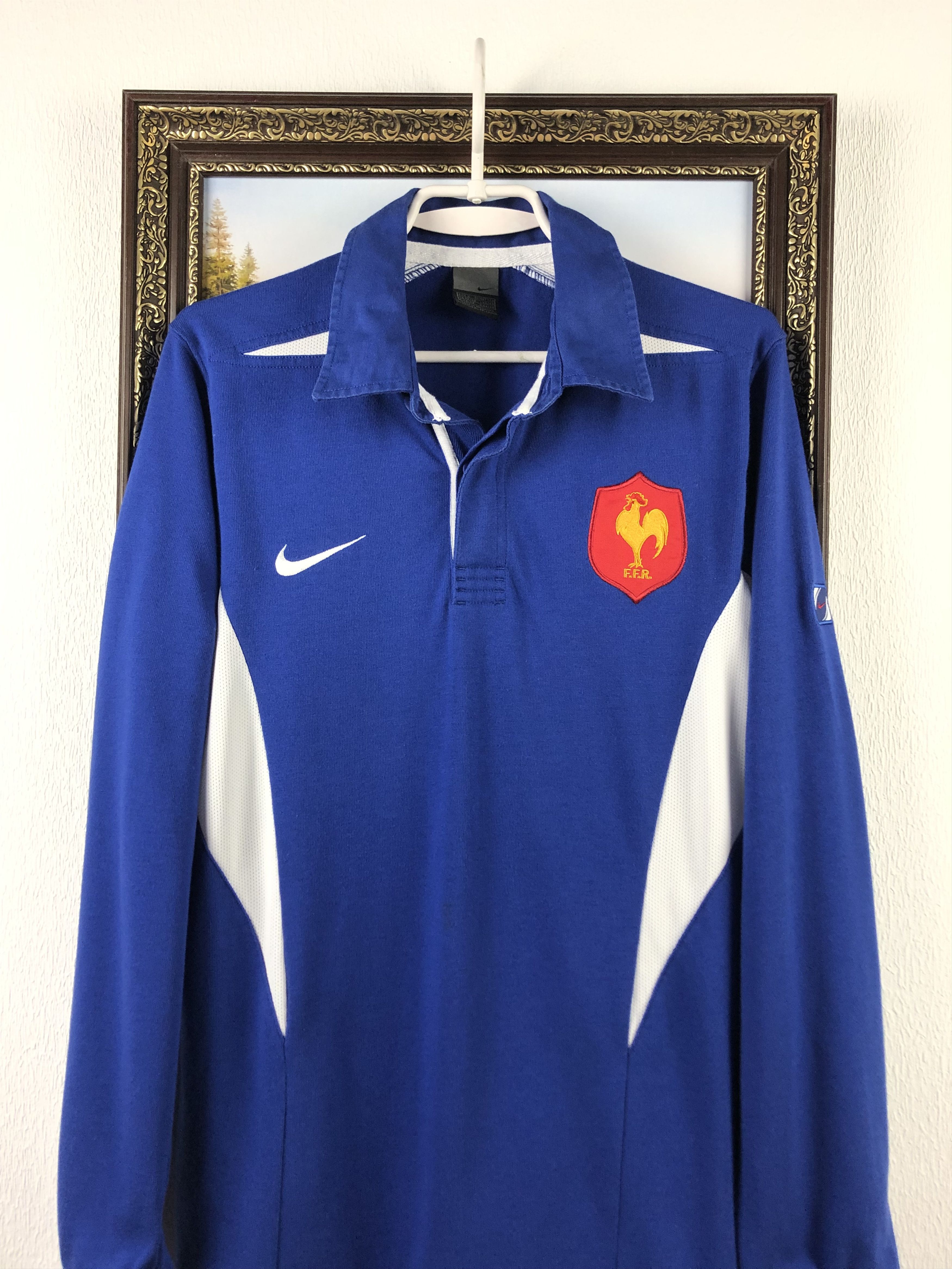 Nike Vintage Nike France Rugby Union Jersey Long Sleeve Shirt Size US S / EU 44-46 / 1 - 2 Thumbnail