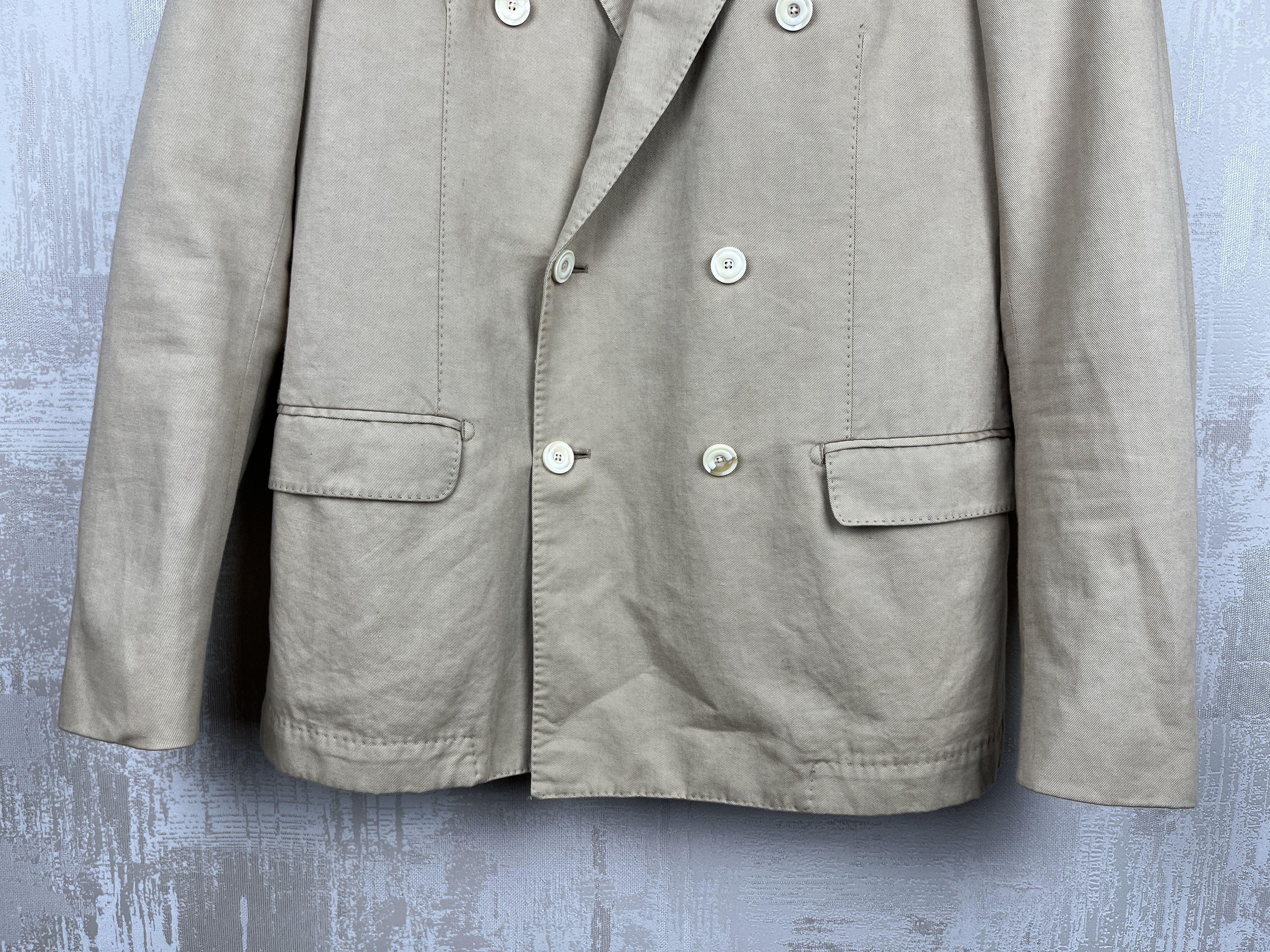 Messagerie Messagerie Double Breasted Blazer Cotton Linen Size 50 Size US M / EU 48-50 / 2 - 10 Thumbnail