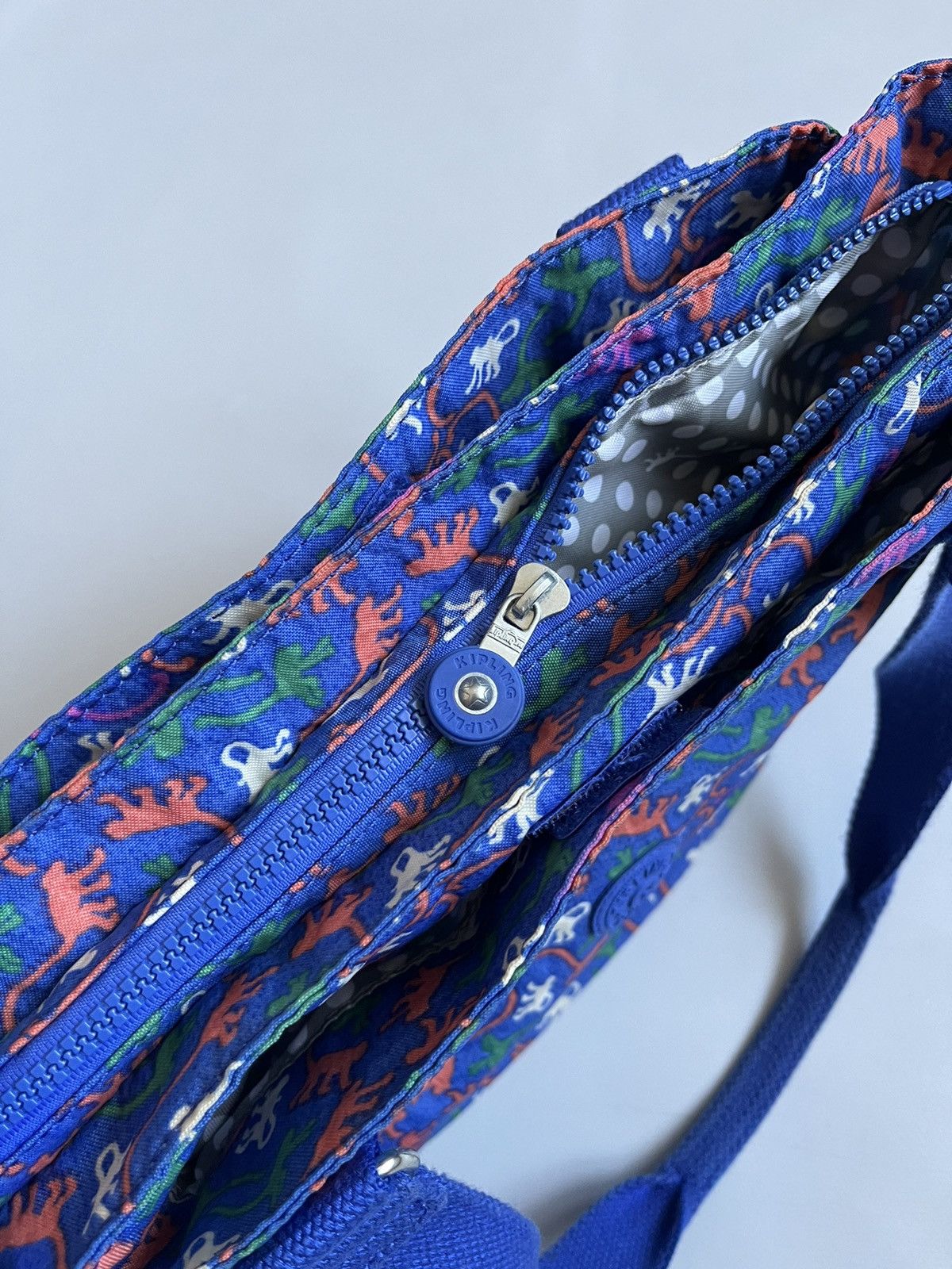 Other Kipling Women Blue Monogram Synthetic Shoulder Bag Size ONE SIZE - 18 Thumbnail