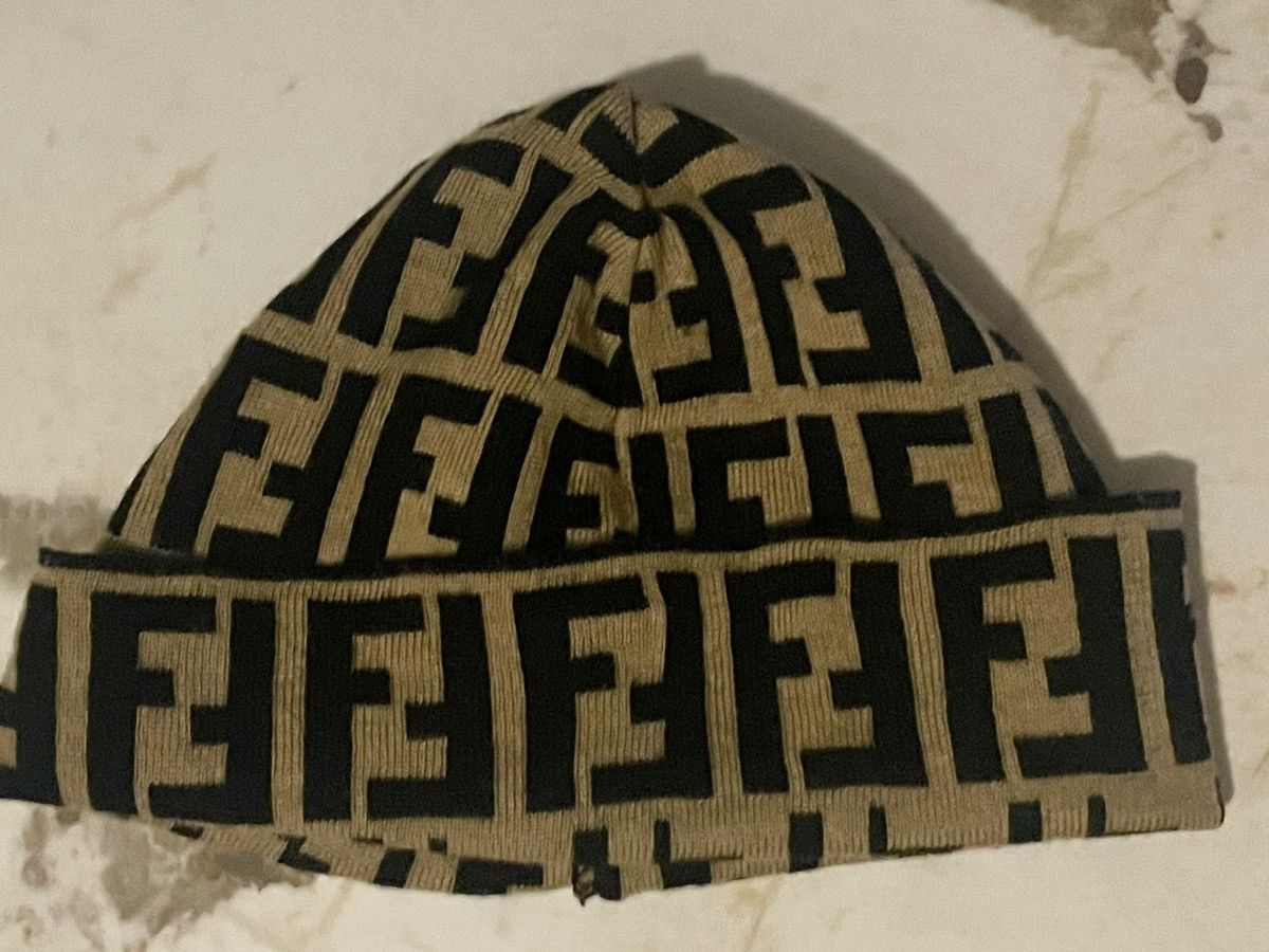 Fendi FENDI Rare Vintage FF Zucca Logomania Beanie Y2K Size ONE SIZE - 1 Thumbnail