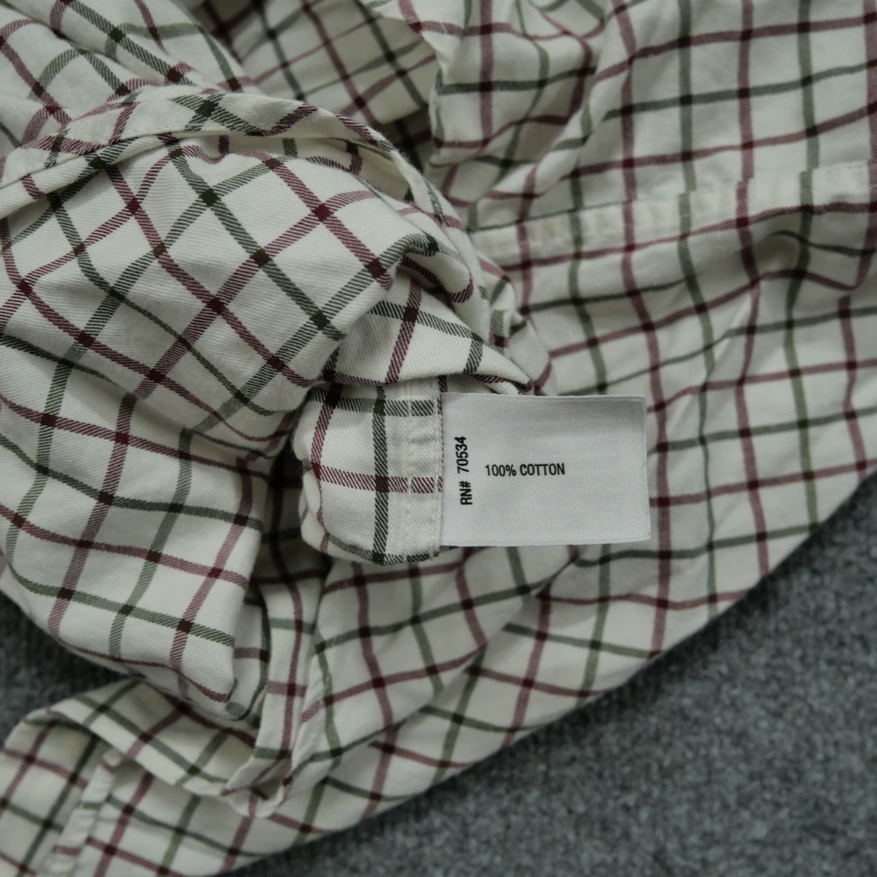 Orvis Orvis Shirt Mens M Cream Red Green Plaid Button Up Long Sleeve Size US M / EU 48-50 / 2 - 7 Thumbnail