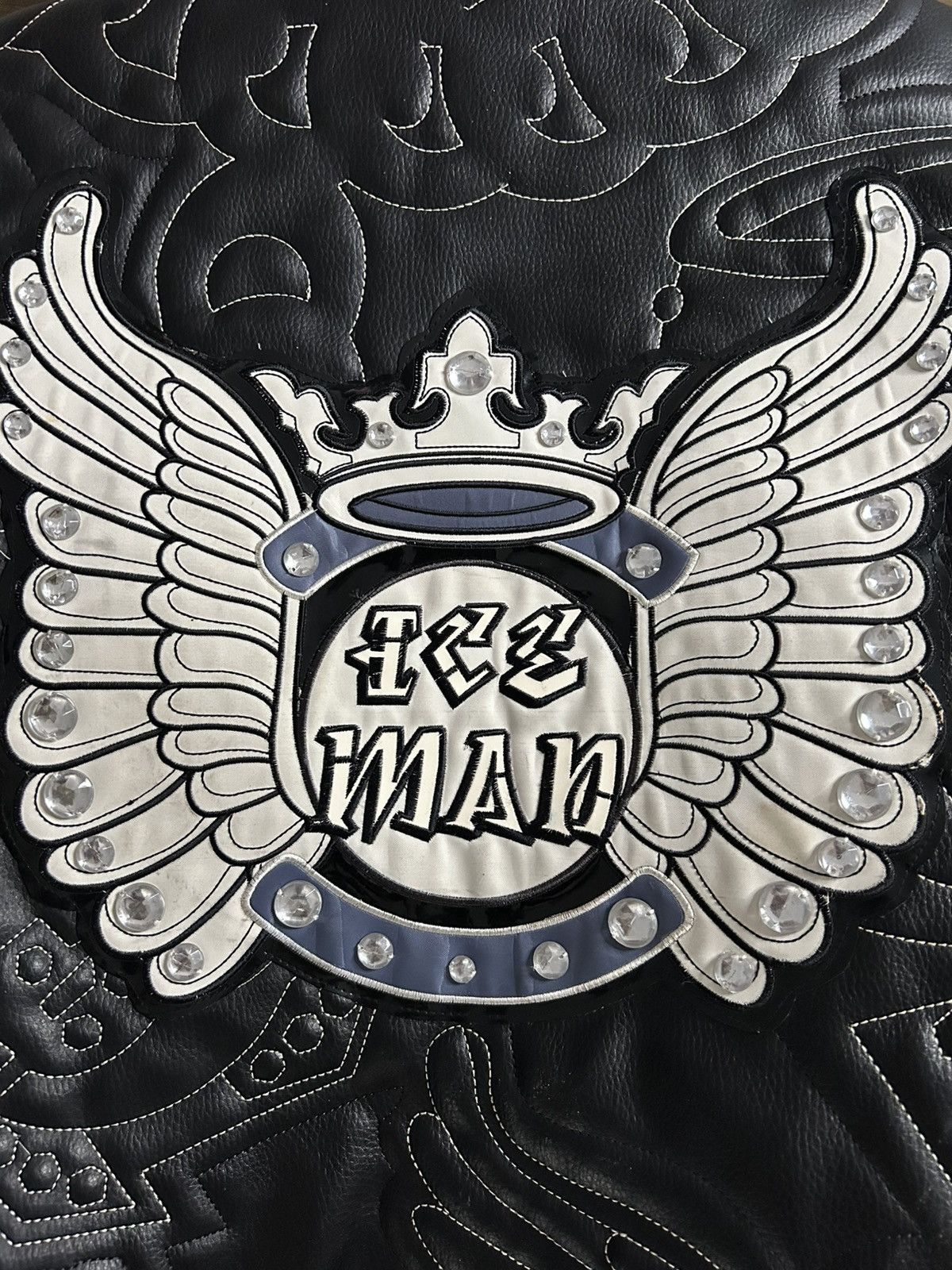 Other Y2K Raw Blue leather jacket “Ice Man” XL Size US XXL / EU 58 / 5 - 7 Thumbnail