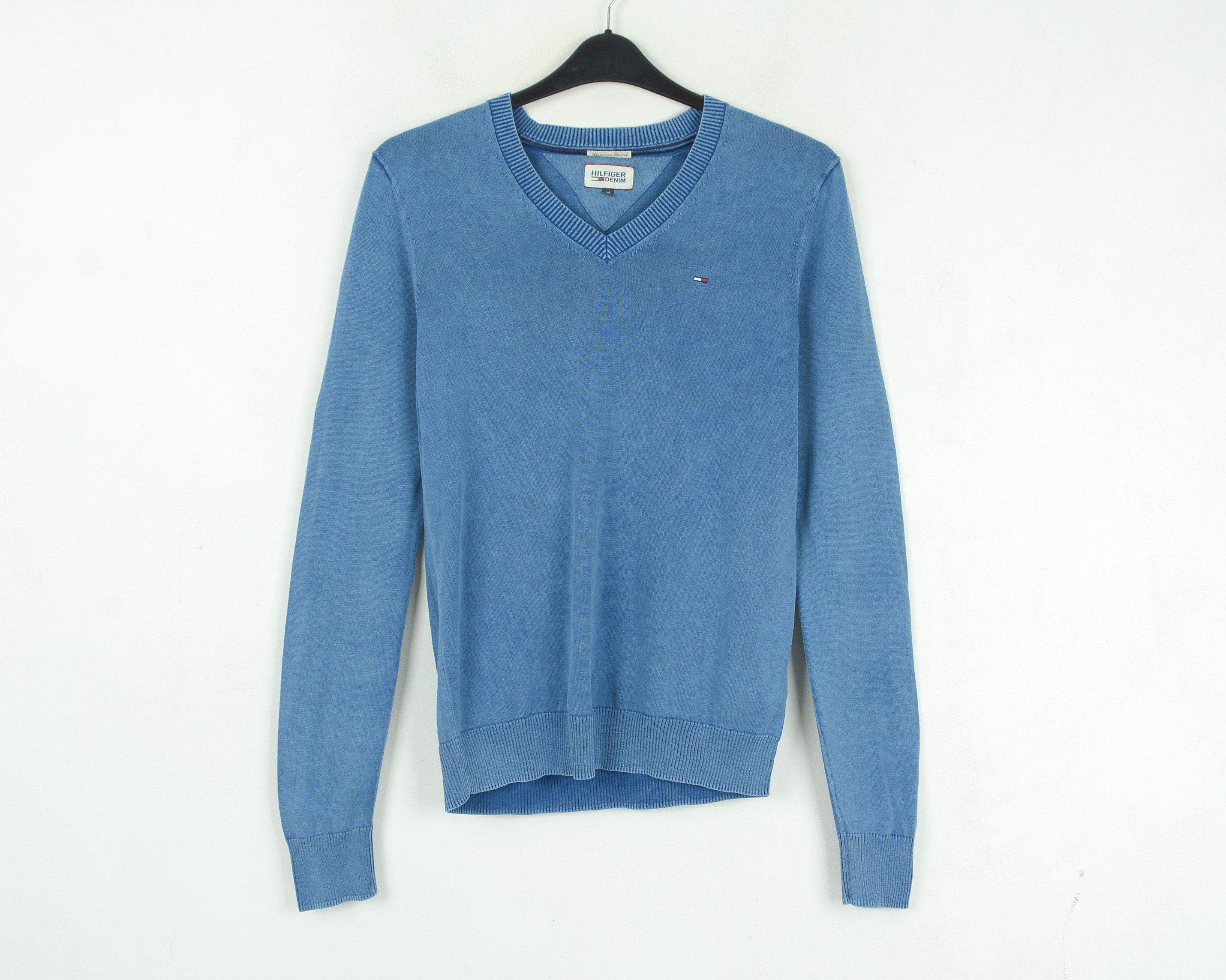 Tommy Hilfiger Cotton V-Neck Sweater M Jumper Pullover Sweatshirt Top Size US M / EU 48-50 / 2 - 1 Thumbnail