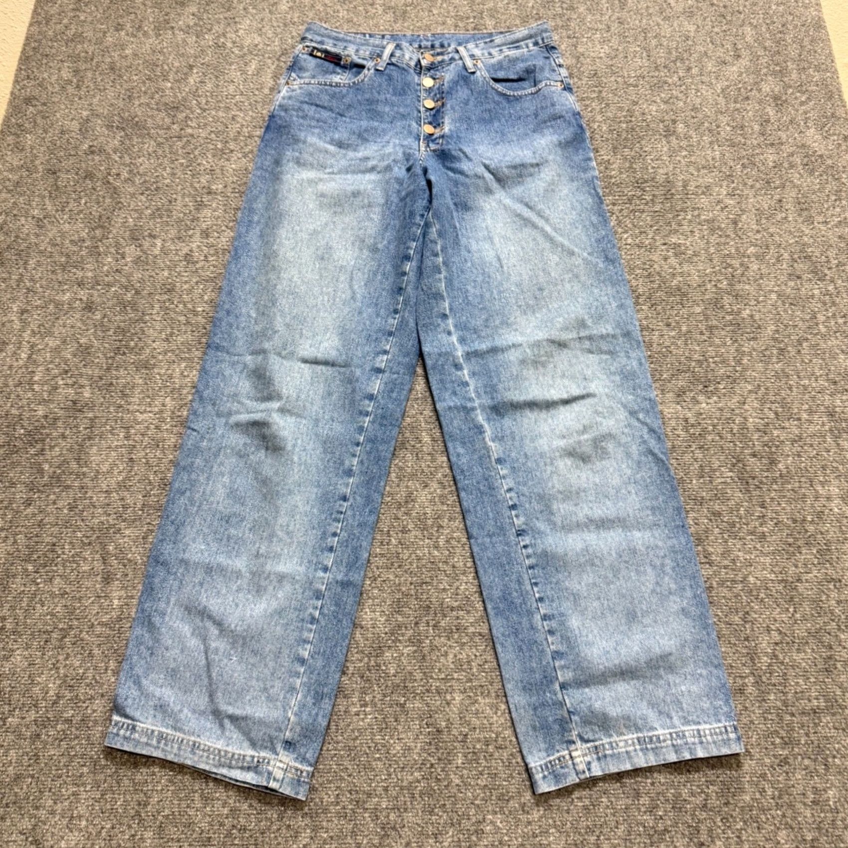 Vintage VINTAGE LEI Jeans Woman Dark Wash Flare Leg Denim Pants Cotton Size 8 Wide Leg Jeans Womens Size 30" / US 8 / IT 44 - 2 Thumbnail