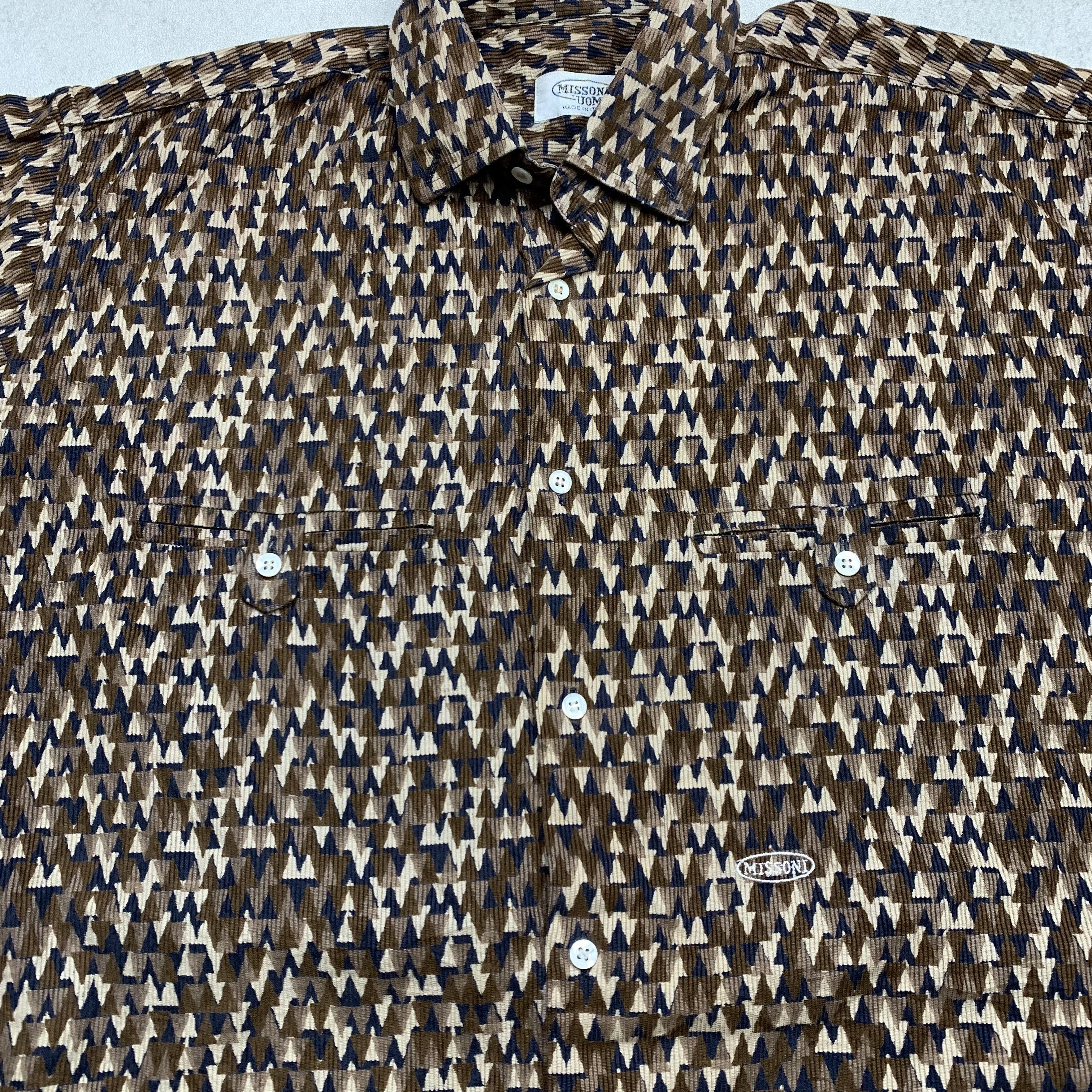 Missoni Vintage Missoni Uomo Italy Corduroy Shirt Button Up Size US M / EU 48-50 / 2 - 3 Thumbnail