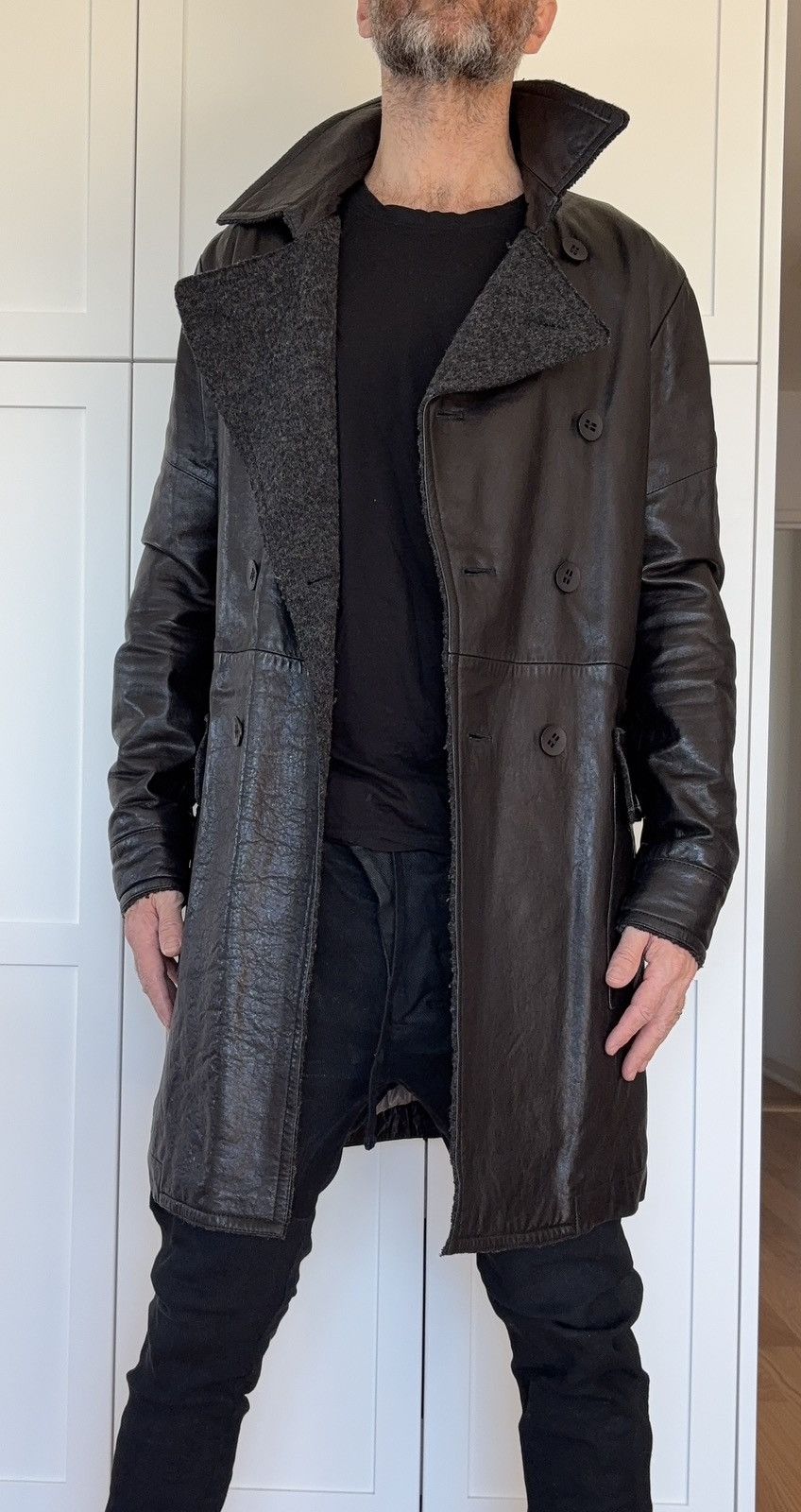 Ralph Lauren ARI SOHO BNWT Double Breasted Leather Coat Size US M / EU 48-50 / 2 - 3 Thumbnail