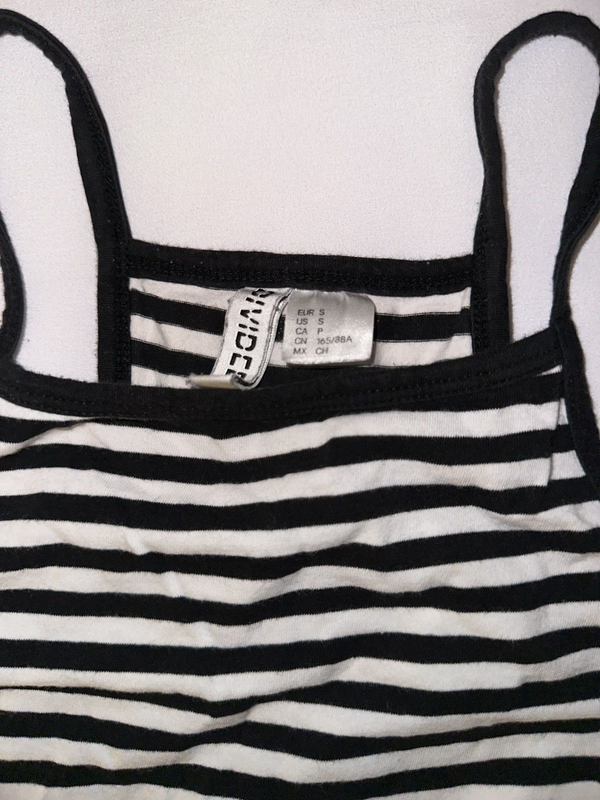 Divided Black & White Striped Tank Top Cropped Size S / US 4 / IT 40 - 2 Thumbnail