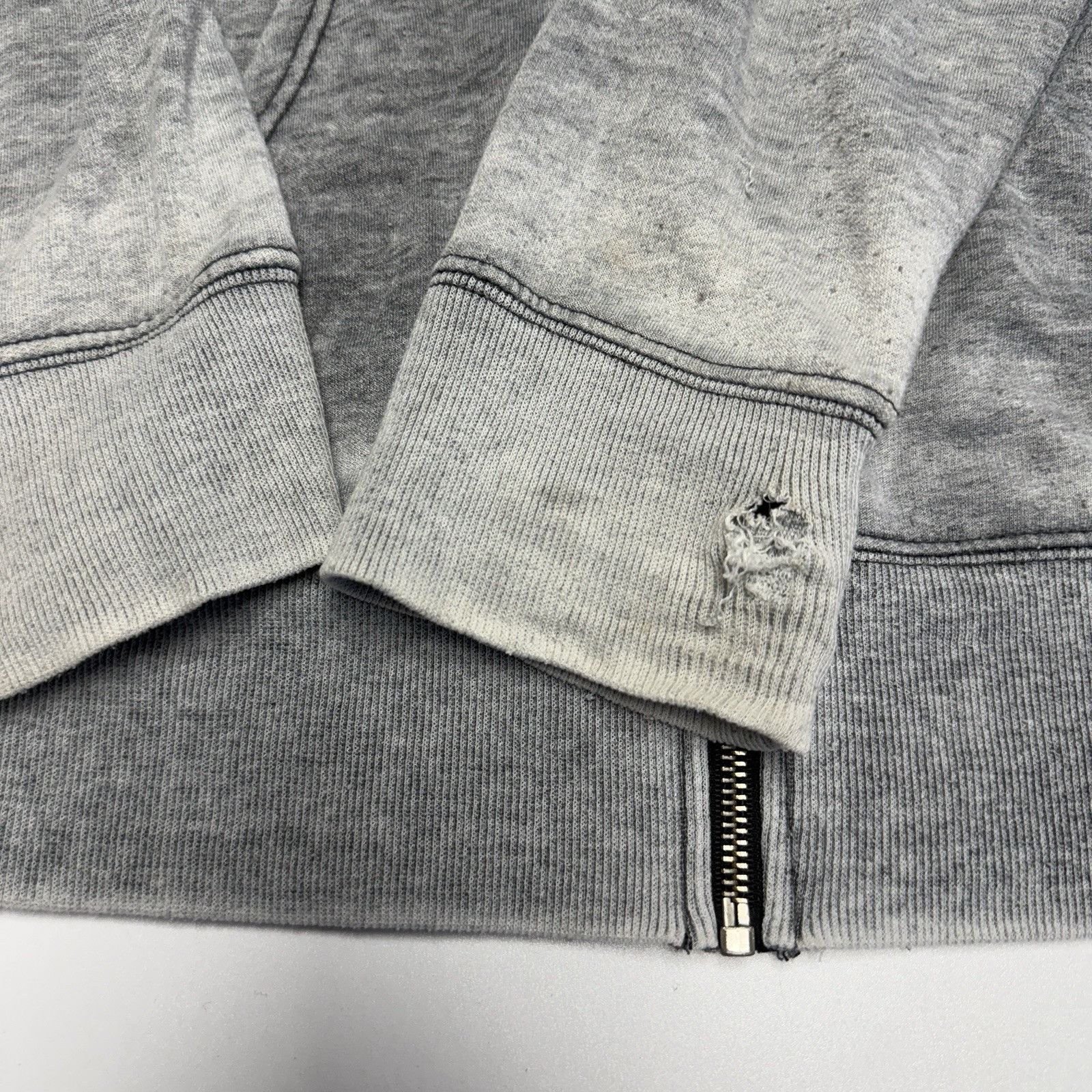 Vintage Roxy Hoodie Sweatshirt Thin Full Zip Gray Womens Large Size L / US 10 / IT 46 - 9 Thumbnail