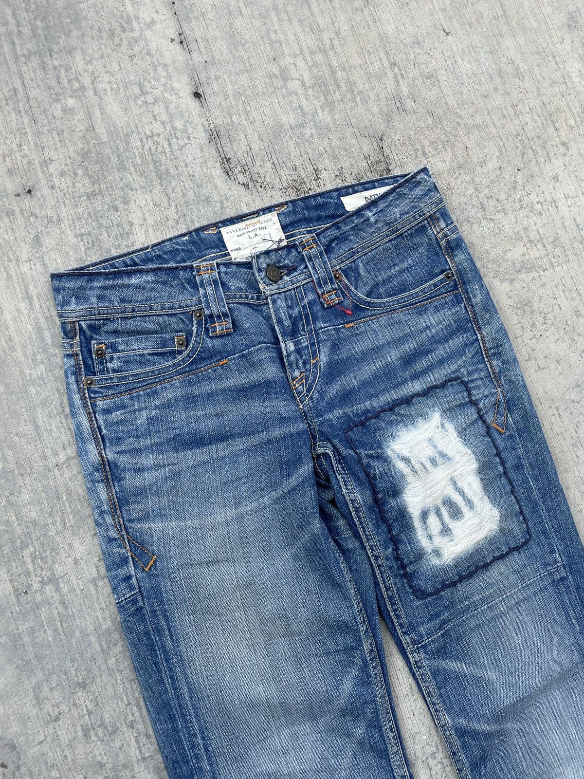 Japanese Brand 2000s JAPANESE BRAND TAVERNITI SO PATCHWORK FLARE JEANS Size US 30 / EU 46 - 2 Thumbnail