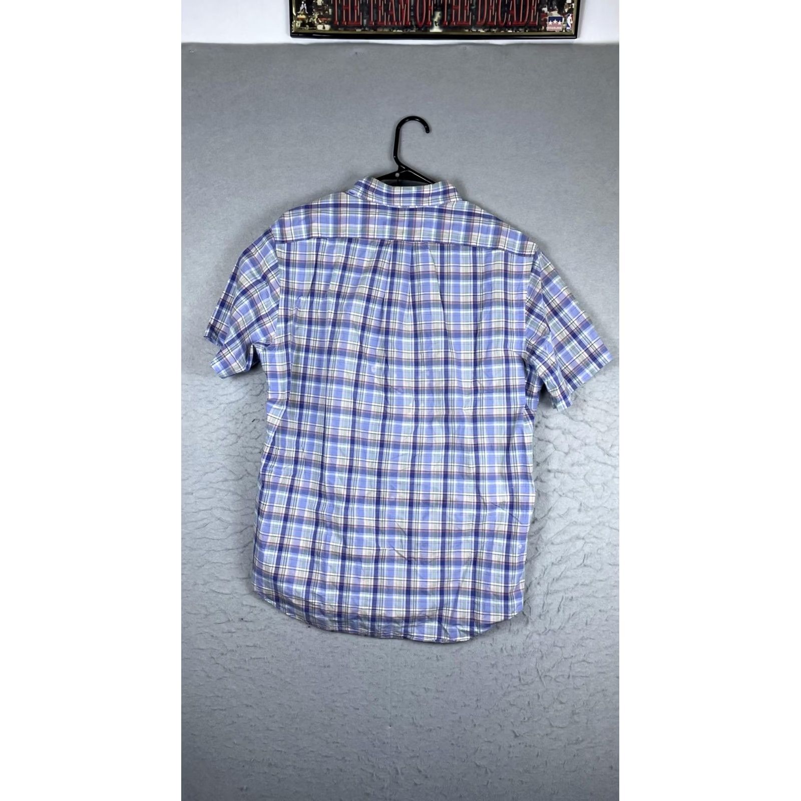 Ralph Lauren Ralph Lauren Shirt Mens Large Blue Plaid Short Sleeve Button Front Pony Logo Size US L / EU 52-54 / 3 - 6 Thumbnail