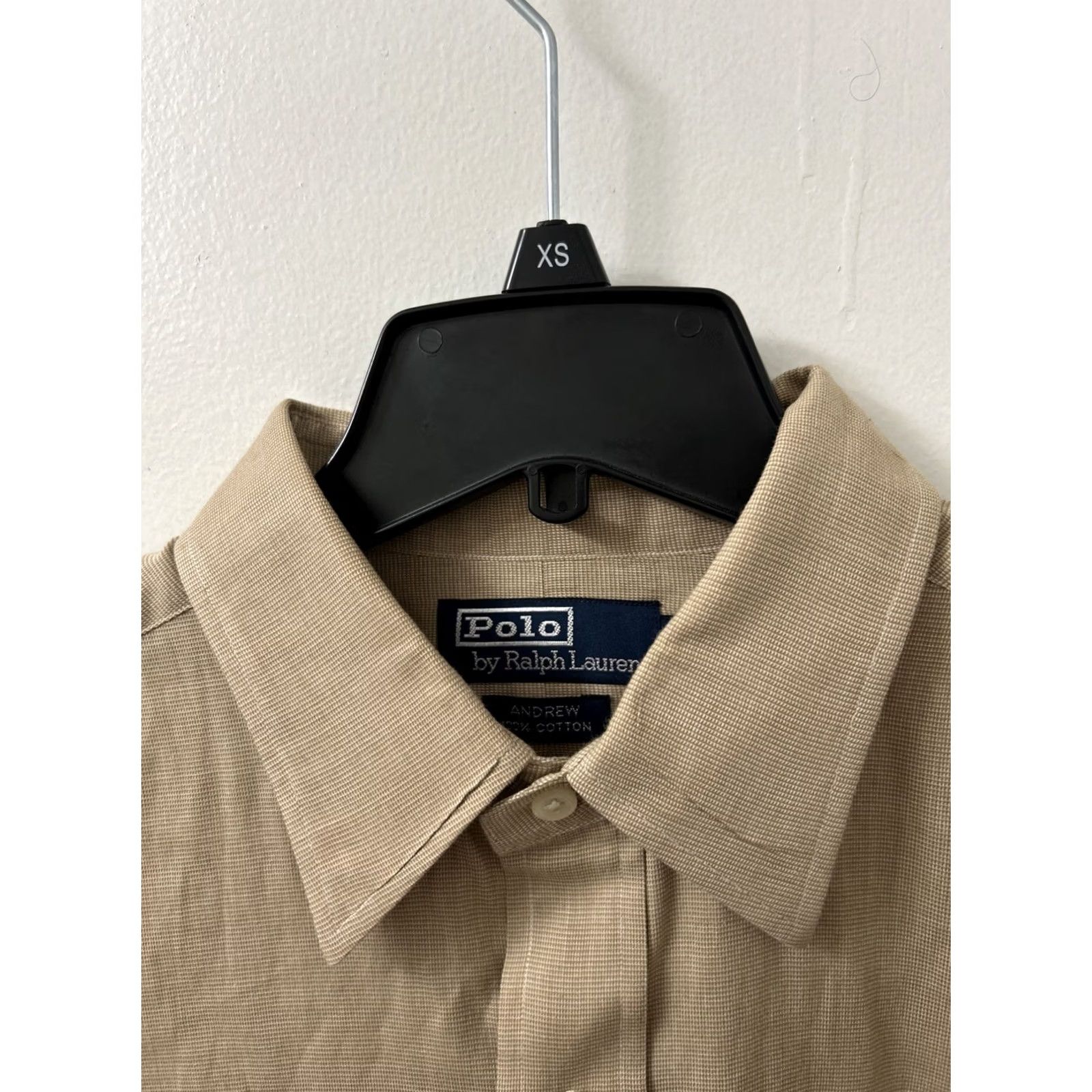 Polo Ralph Lauren VINTAGE Polo Ralph Lauren Dress Shirt Mens 17 34/35 Brown Long Sleeve Button Up Size US XL / EU 56 / 4 - 5 Thumbnail