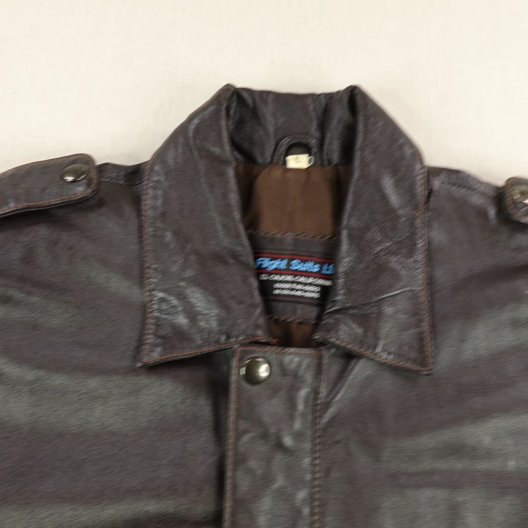 Vintage Vintage Flight Suits Ltd Jacket Mens Large Black Real Leather Coat Bomber Zip Up Size US L / EU 52-54 / 3 - 2 Thumbnail
