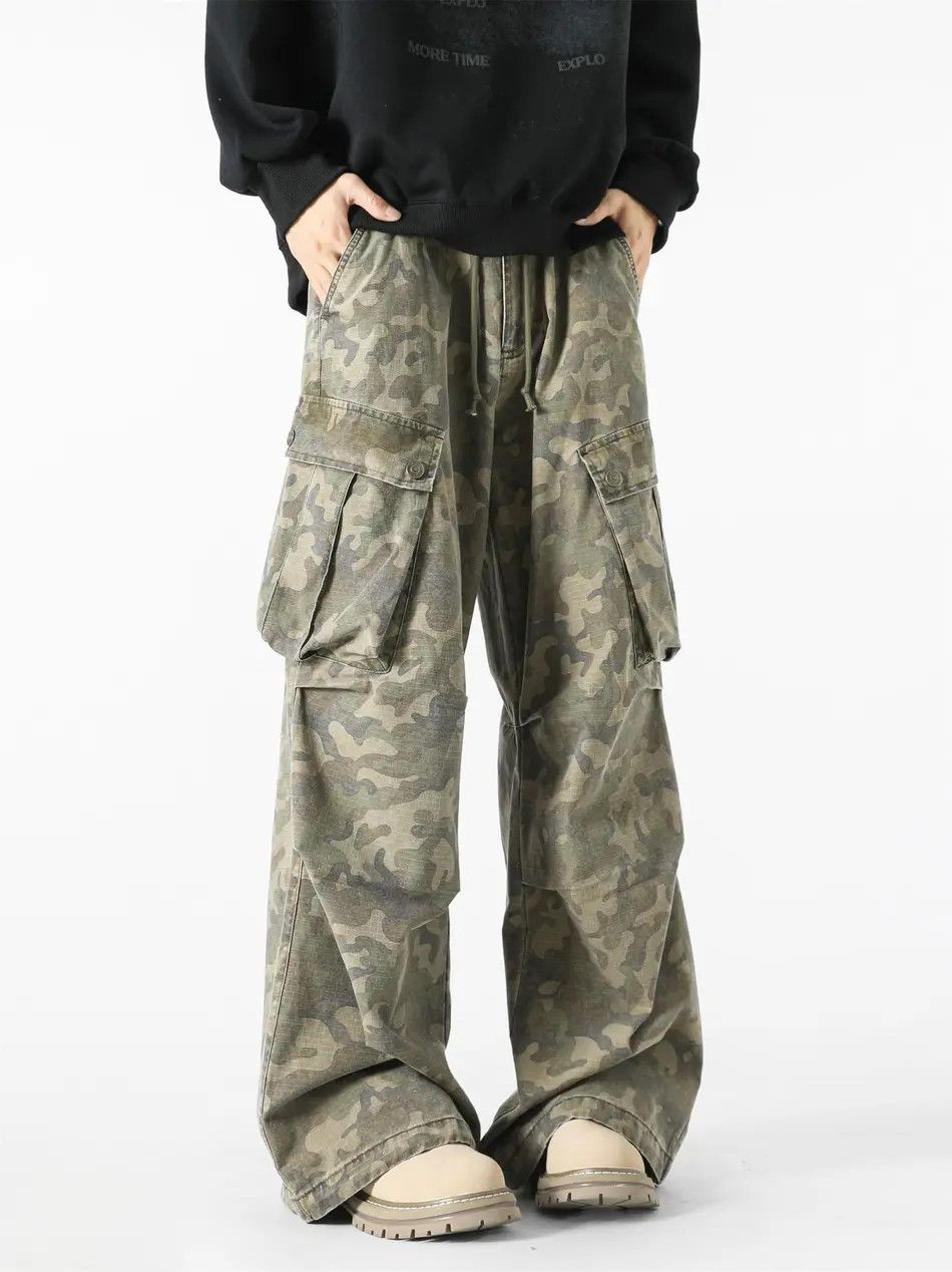 Japanese Brand Retro loose pocket wide leg jeans Size US 32 / EU 48 - 3 Thumbnail