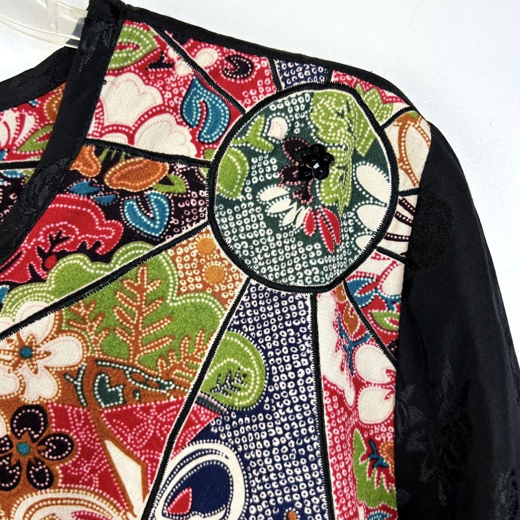 Globe Globe Trotter Blazer Womens S Multicolor Hippie Boho Button Shirt Jacket Size S / US 4 / IT 40 - 4 Thumbnail