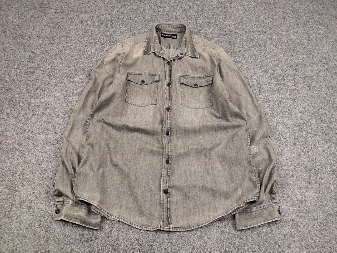The Kooples The Kooples Jeans Fitted Distressed Button Denim Shirt Size US M / EU 48-50 / 2 - 3 Thumbnail
