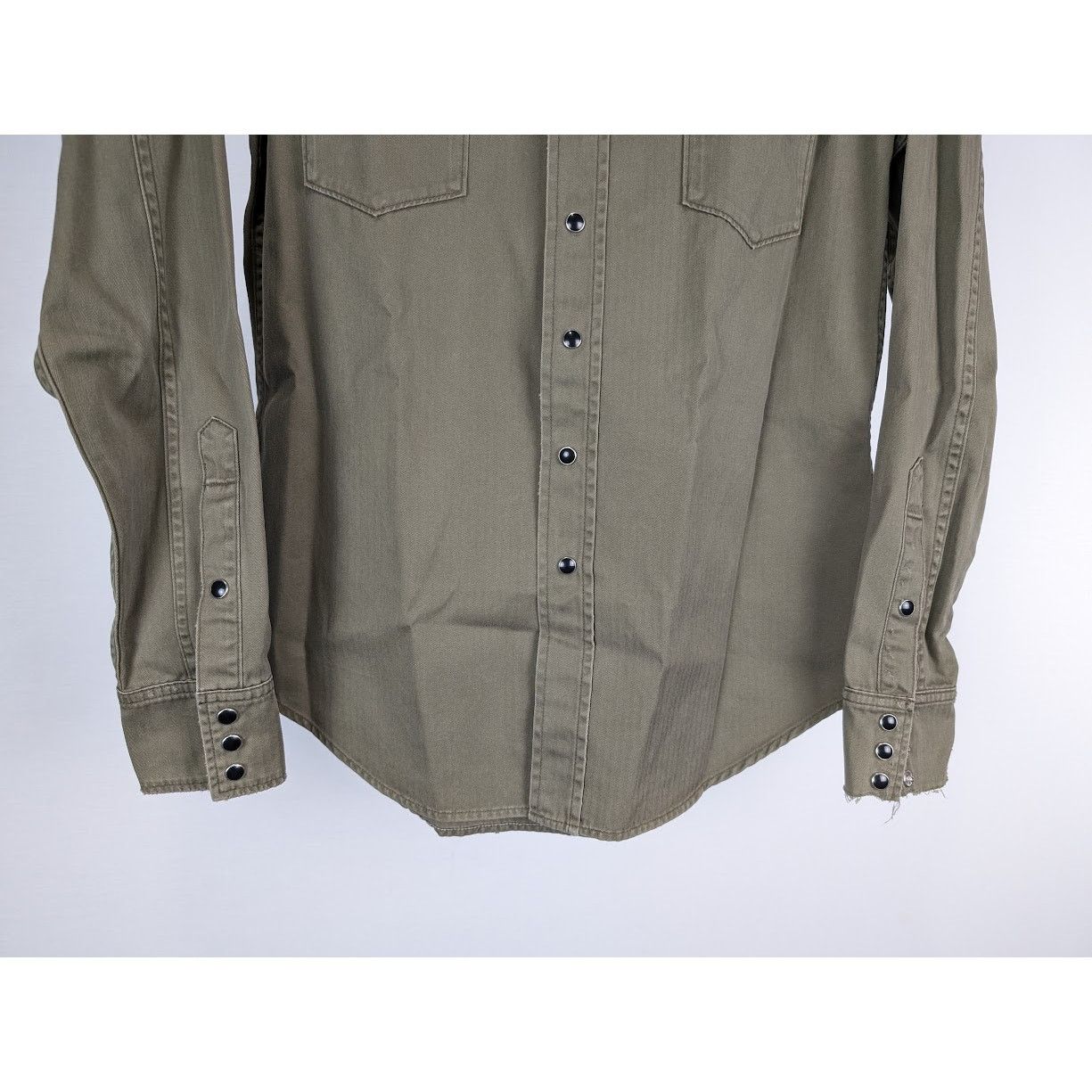 Saint Laurent Paris o1rshd1 Shirt in Green Size US M / EU 48-50 / 2 - 8 Thumbnail