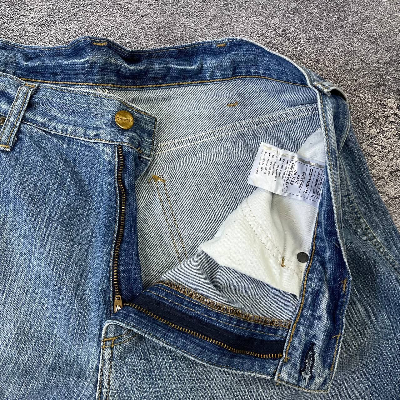 Carhartt Wip Vintage Carhartt Western Pant Blue Size 34x320 Straight Size US 33 - 12 Thumbnail