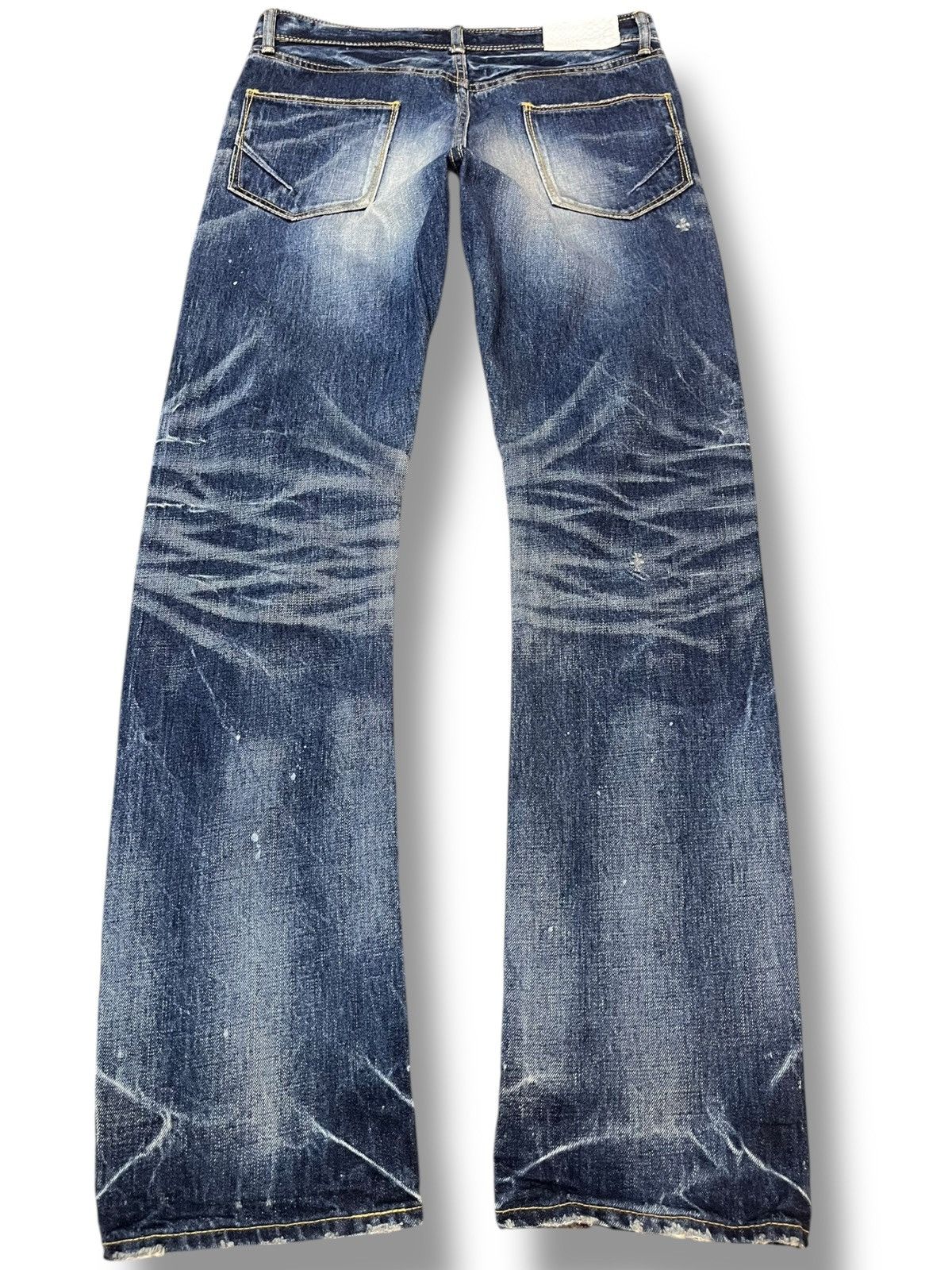 GOSTAR DE FUGA Vintage Go Star De Fuga Whiskers Curve Leg Denim Size US 31 - 6 Thumbnail