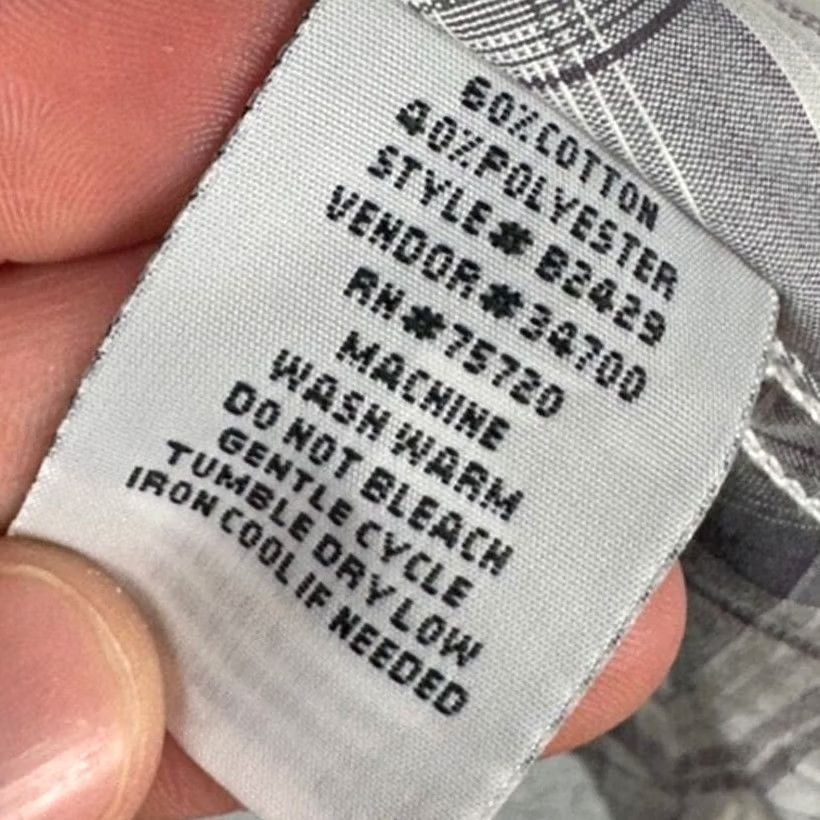 BKE BKE Shirt Mens Medium White Grey Plaid Cowboy Pearl Snap Standard Fit Size US M / EU 48-50 / 2 - 6 Thumbnail