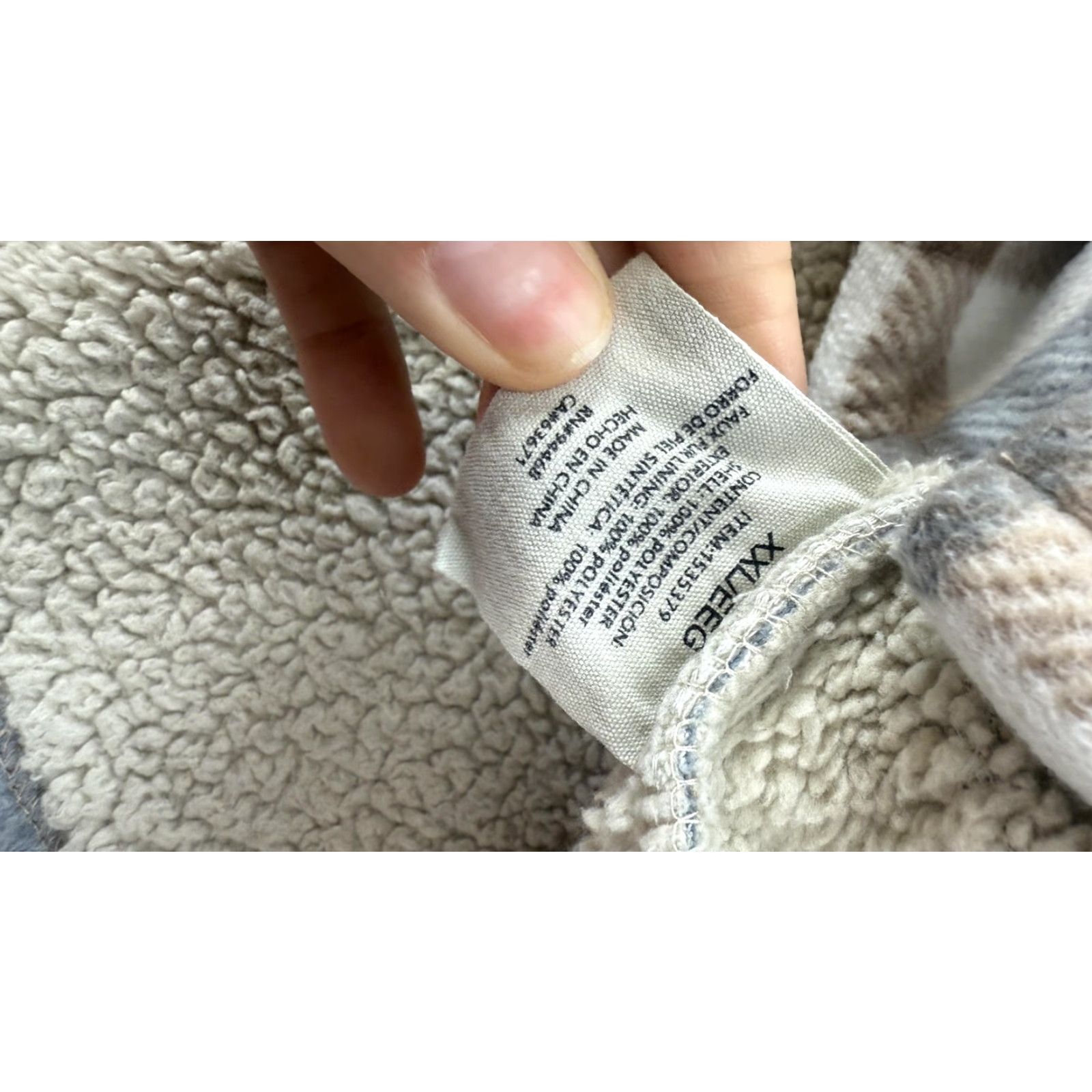 Vintage Sage Collective Jacket Womens 2XL Gray Plaid Sherpa Lined Fleece Button Up Warm Size XXL / US 16-18 / IT 52-54 - 5 Thumbnail