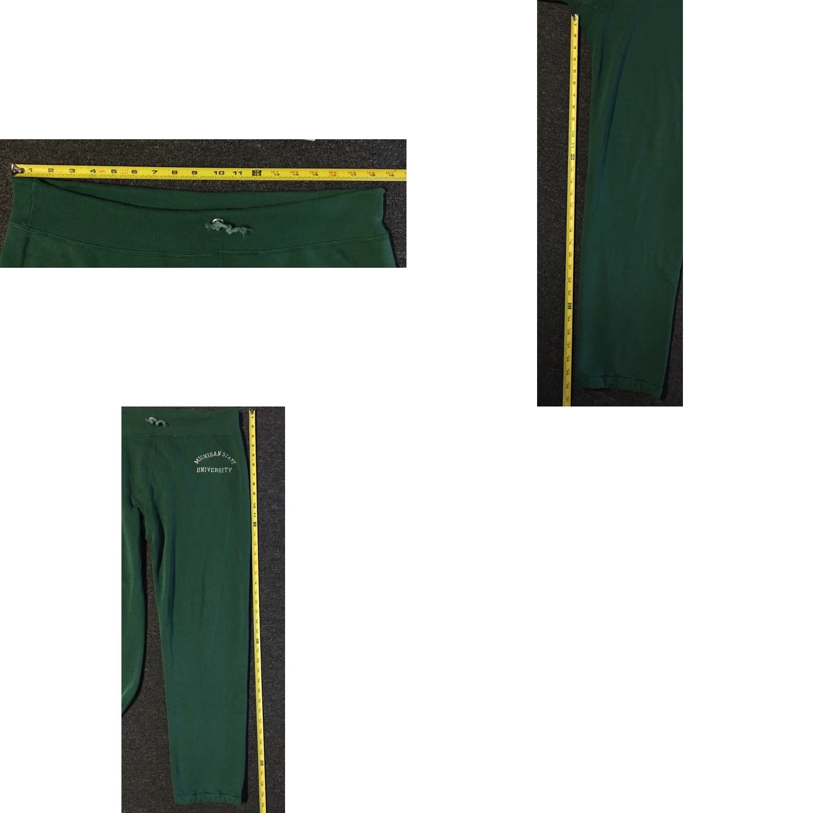 Champion VINTAGE Champion Michigan State Sweatpants Track XL Green 80s 90s Grunge Distressed Gusset Men Pants Athletics Spartans USA Size US 36 / EU 52 - 9 Thumbnail