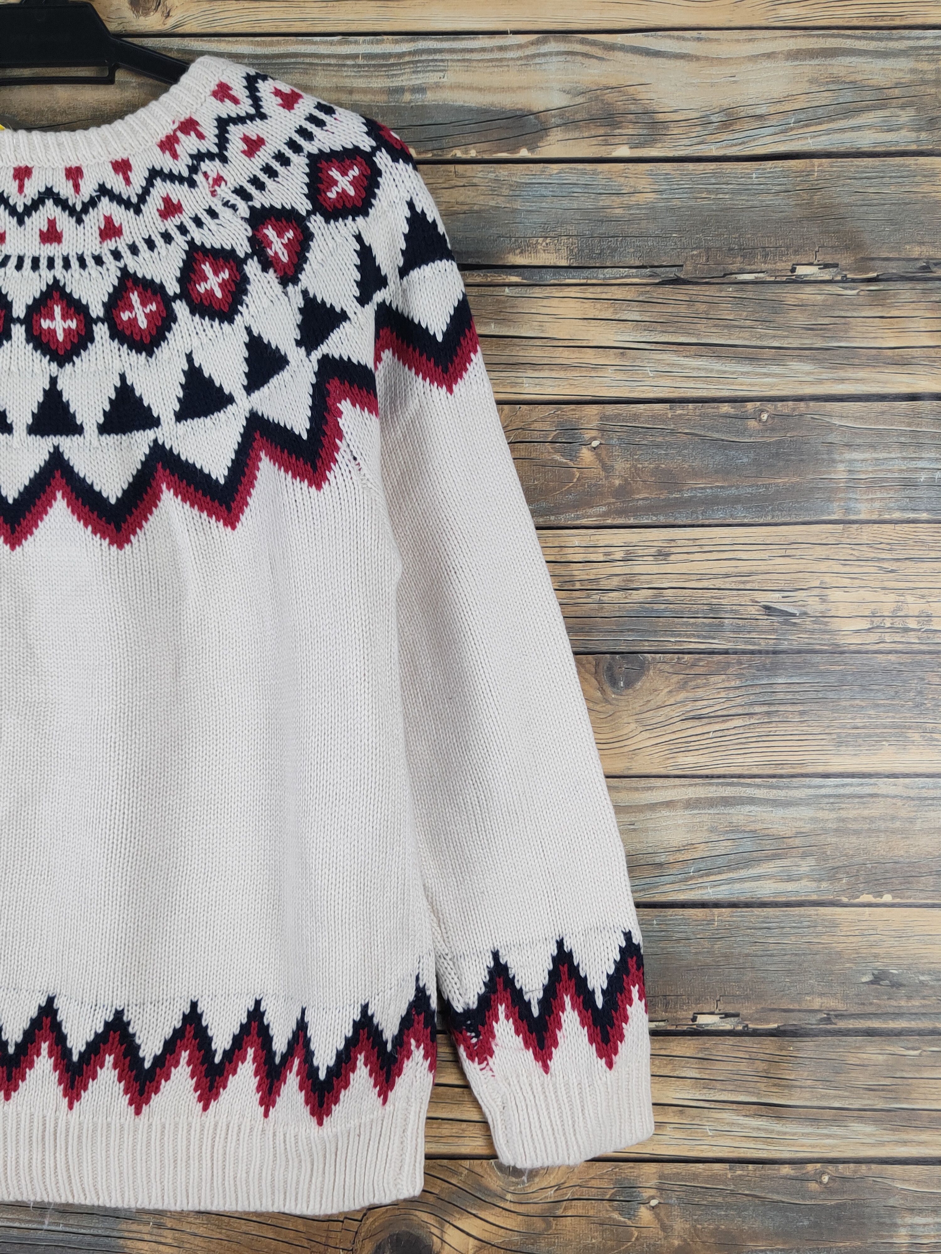Homespun Knitwear × Japanese Brand × Vintage Local Motion Ivory Knitwear Sweatshirt #W1629 Size S / US 4 / IT 40 - 9 Thumbnail