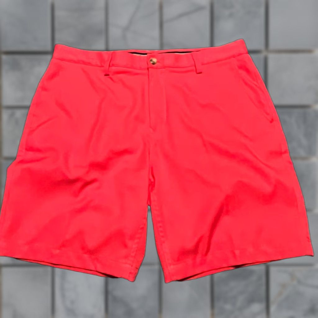 Vineyard Vines Vineyard Vines Links Shorts Mens 36 Red Pink Flat Front Golf 9" Chino Size US 36 / EU 52 - 1 Thumbnail
