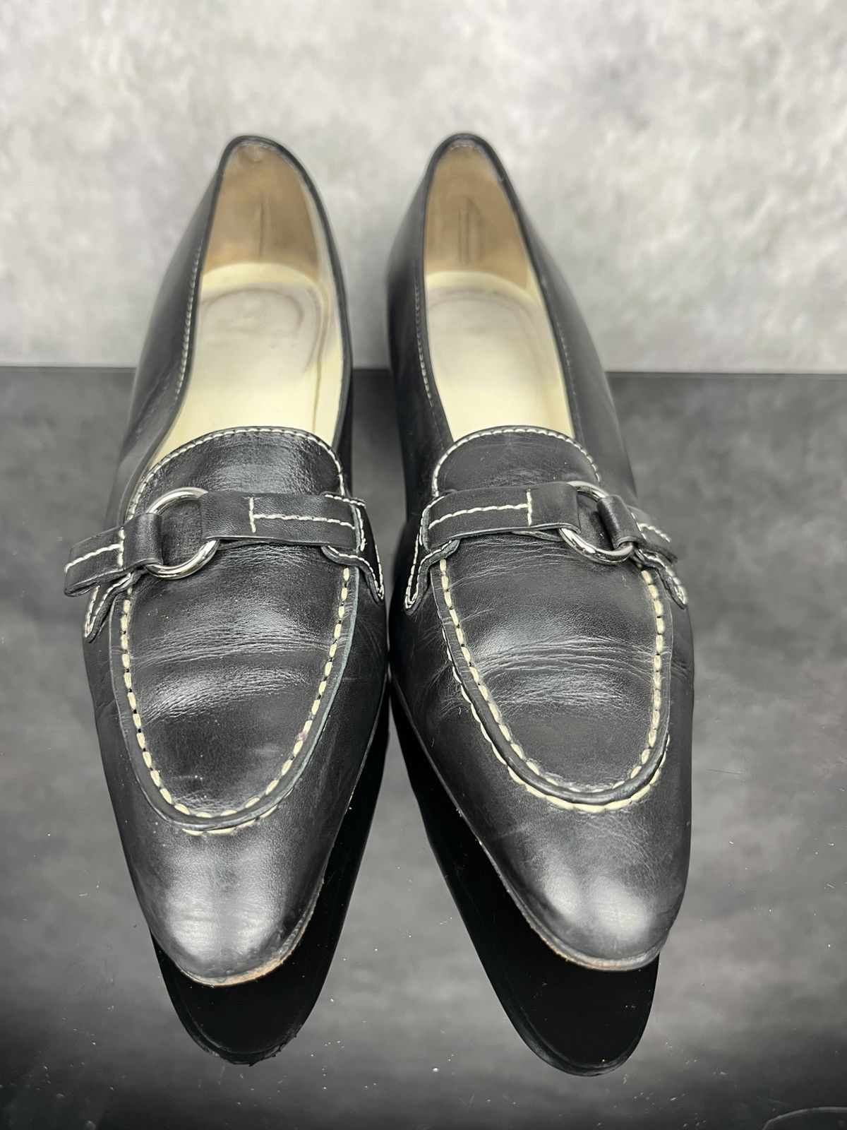 Tod's Tod’s Vintage Black Leather Heeled Sandals Elegant Size US 6 Size US 6.5 / IT 36.5 - 4 Thumbnail