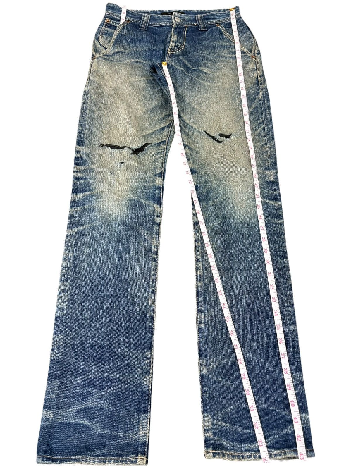 Johnbull Vintage Japanese Johnbull Mud Wash Distressed Jeans Size US 30 / EU 46 - 12 Thumbnail