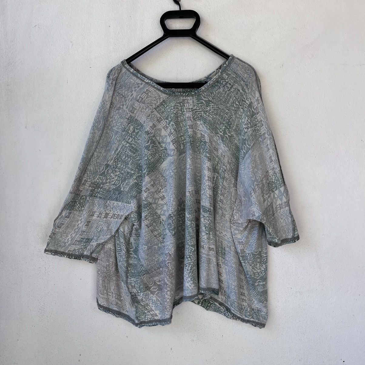 Issey Miyake Plantation by Issey Miyaki Abstract Ethnic Cotton Top Size M / US 6-8 / IT 42-44 - 9 Thumbnail