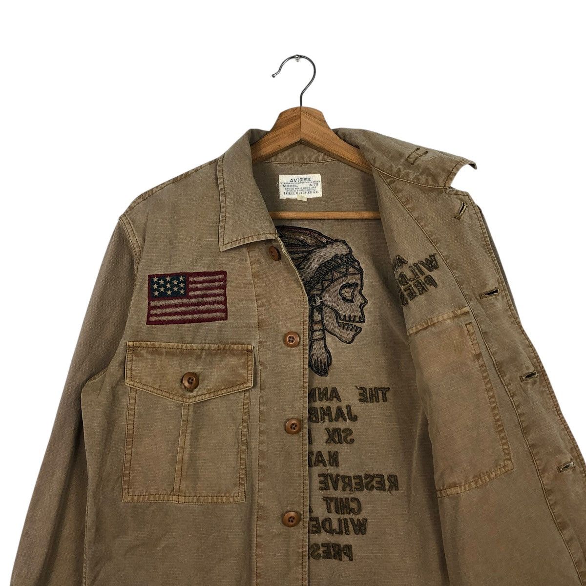 Avirex 🔥VINTAGE BIKER JACKET AVIREX MODEL A-75 BIG LOGO DESIGN Size US M / EU 48-50 / 2 - 14 Thumbnail