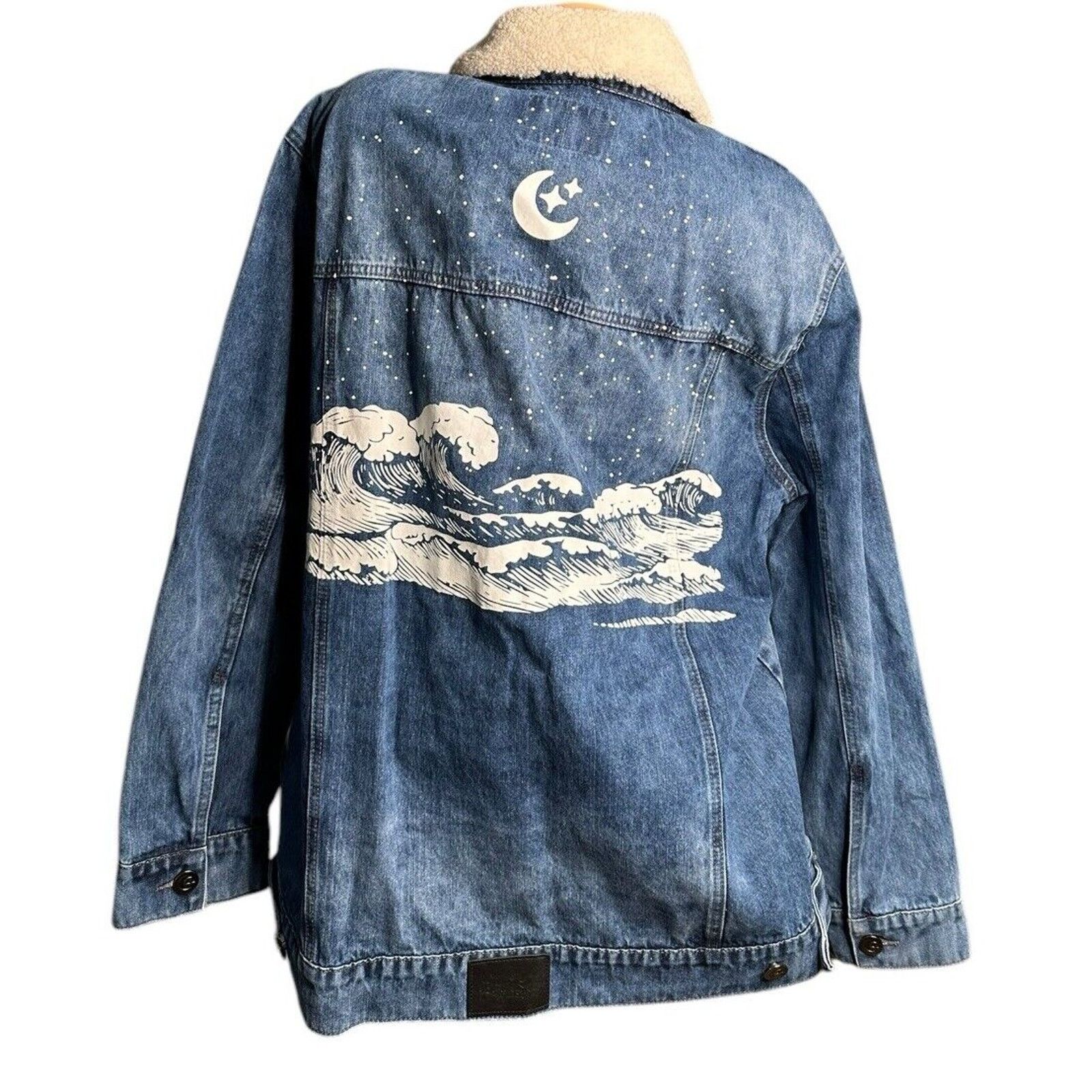 Other Tubbo Moment By The Sea Denim Jean Jacket Sherpa Collar 2XL Size XXL / US 16-18 / IT 52-54 - 7 Thumbnail