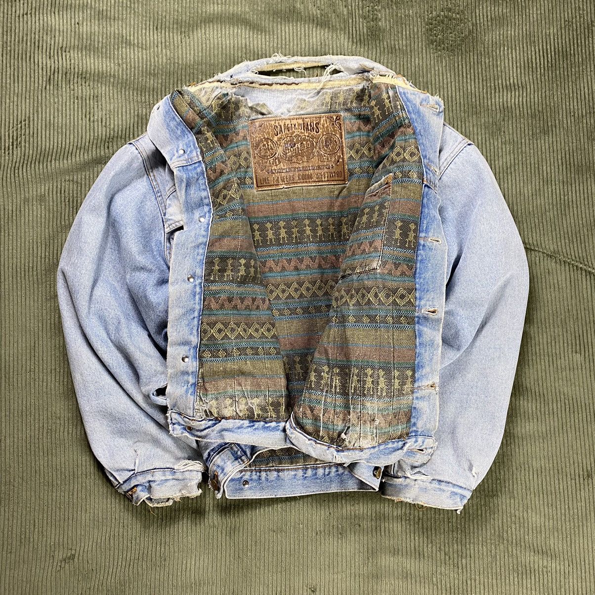 Thrashed Faded Denim Jacket