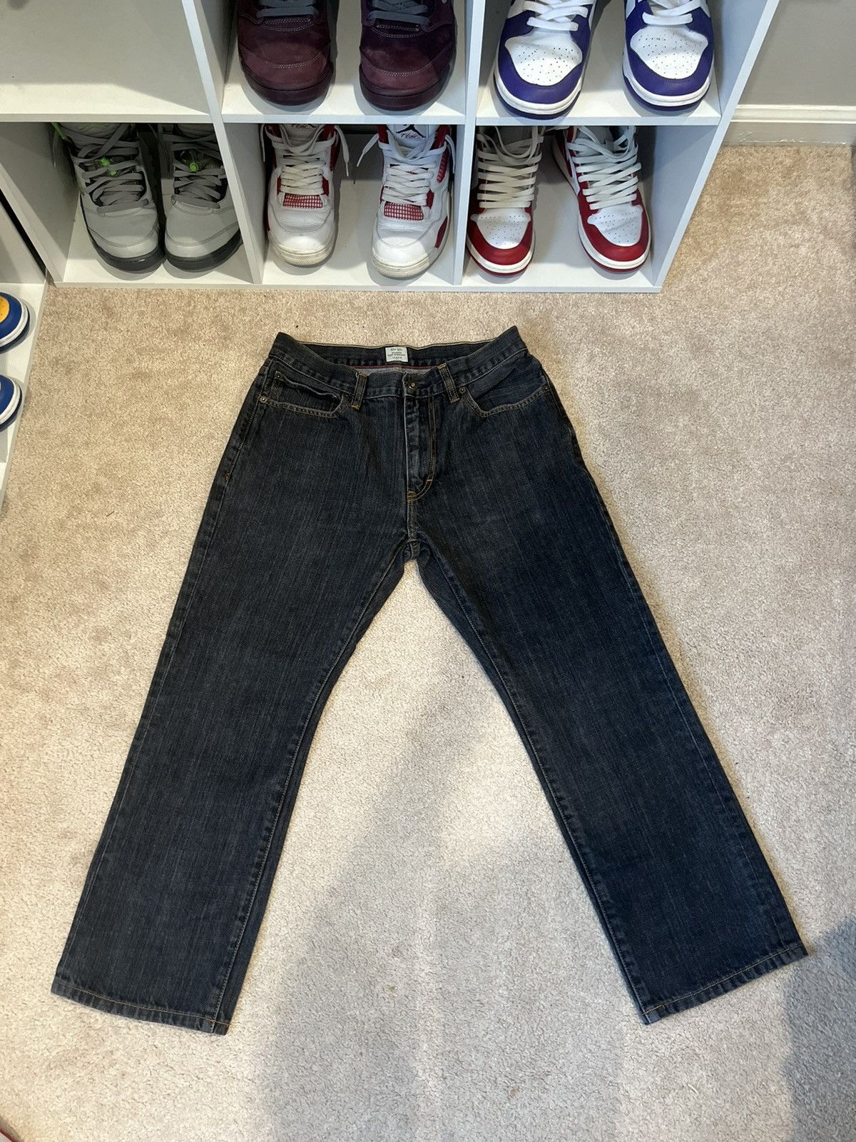 J.Crew Dark Wash Vintage J.Crew Slim Straight Leg Jeans 31x30 Size US 31 - 1 Thumbnail
