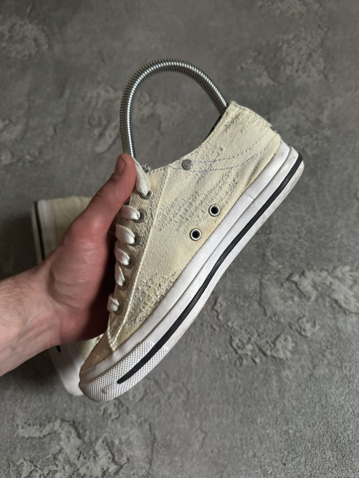 Diesel Diesel US6/EUR36/JPN23 low top denim sneakers shoes Y2K 90s Size US 6 / IT 36 - 17 Thumbnail