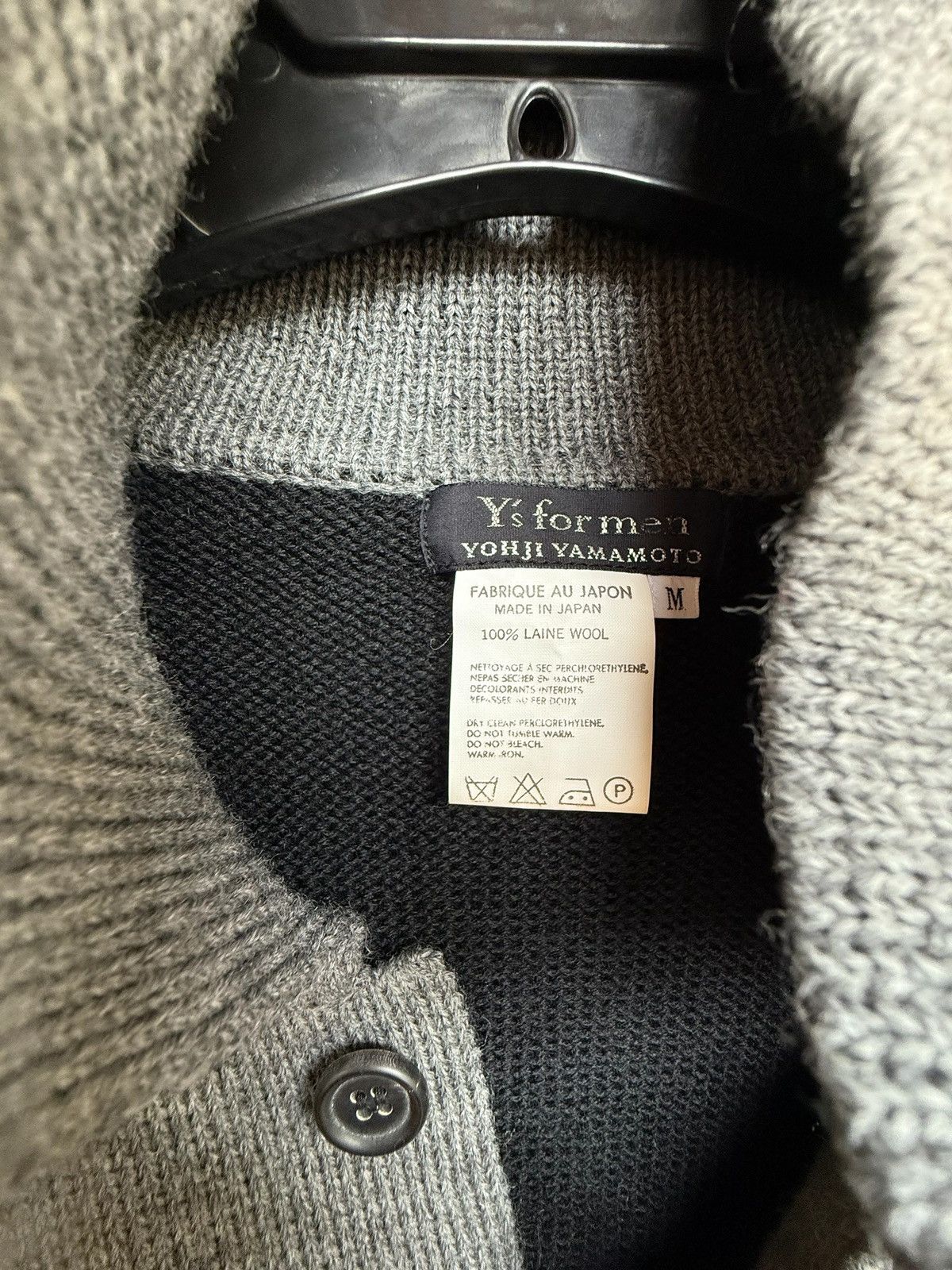 Yohji Yamamoto Vintage Y’s Yohji Yamamoto grey and black cardigan M Size US M / EU 48-50 / 2 - 6 Thumbnail