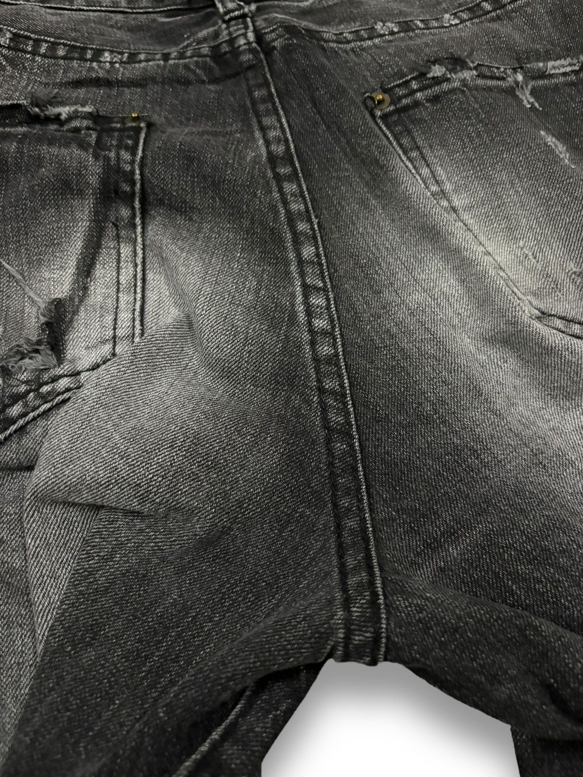 If Six Was Nine Vintage Japanese Brand Whiskers Faded Loose Distressed Jeans Size US 32 / EU 48 - 14 Thumbnail