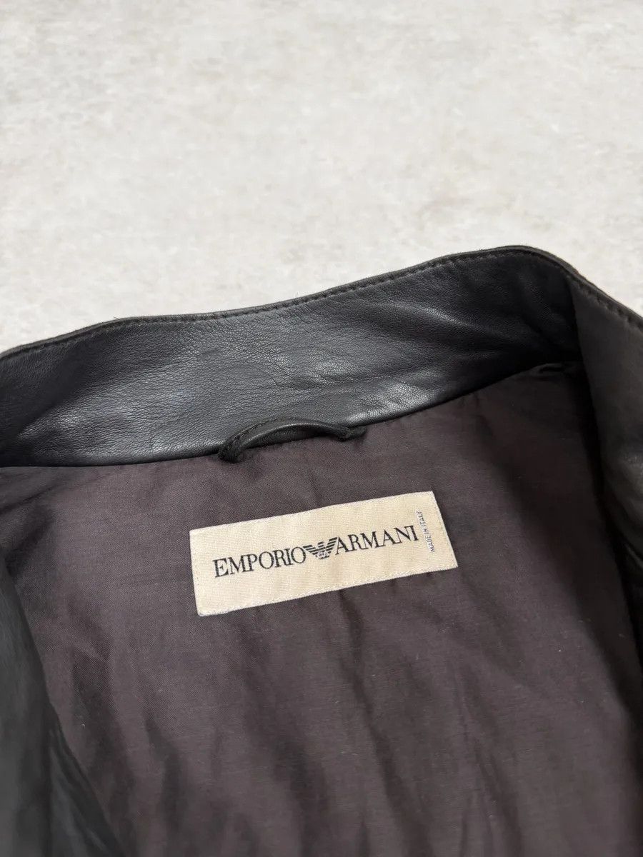 Emporio Armani AW2005 Emporio Armani Biker Black Lines Leather Jacket Size US M / EU 48-50 / 2 - 11 Thumbnail