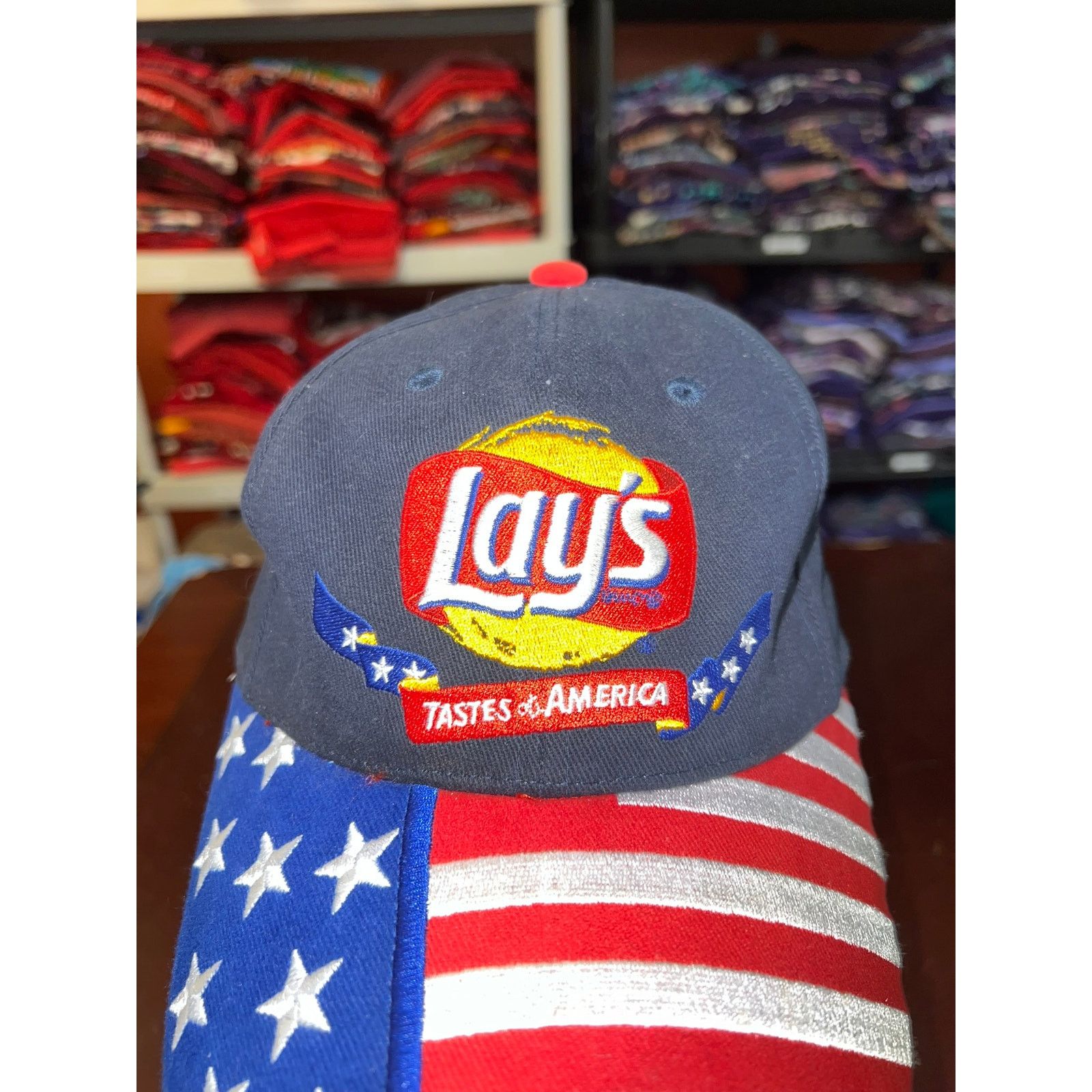 Vintage Vintage Lays Hat Tastes Of America Lay's Chips Graphic Cap Size ONE SIZE - 2 Thumbnail