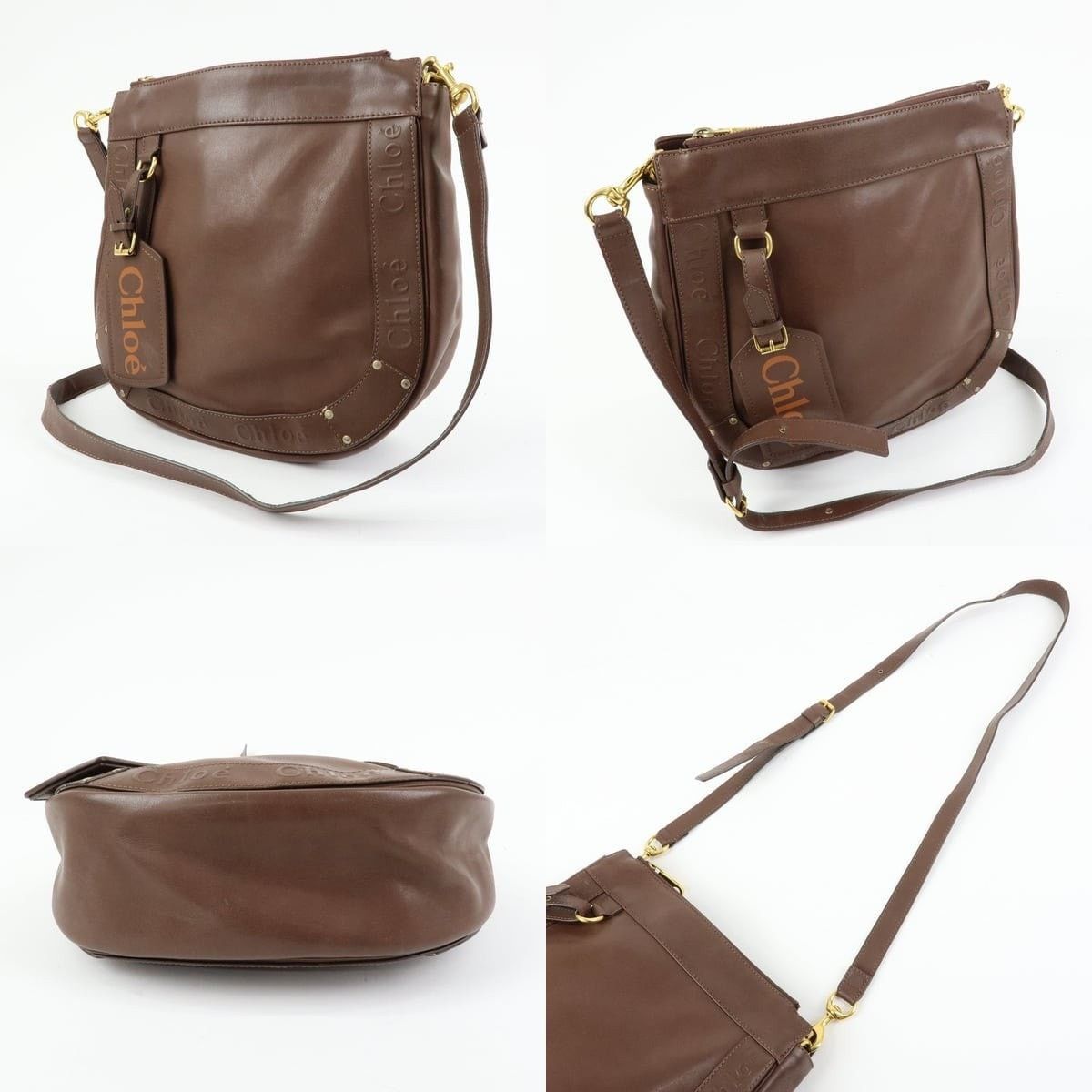 Chloe Chloe Eden Leather Crossbody Bag Brown Size ONE SIZE - 3 Thumbnail
