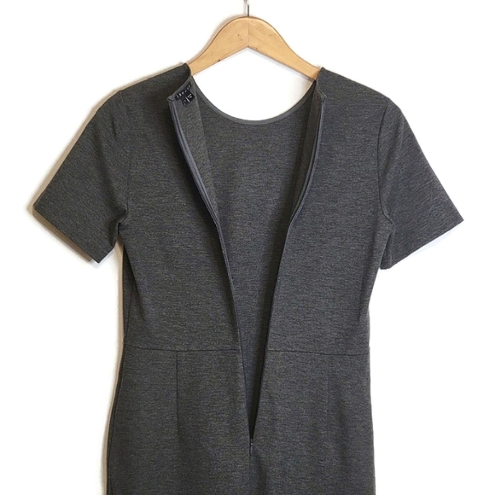 Theory Theory Gray Ponte Sheath Dress Minimalist Tailored XS Size 6 Size M / US 6-8 / IT 42-44 - 9 Thumbnail