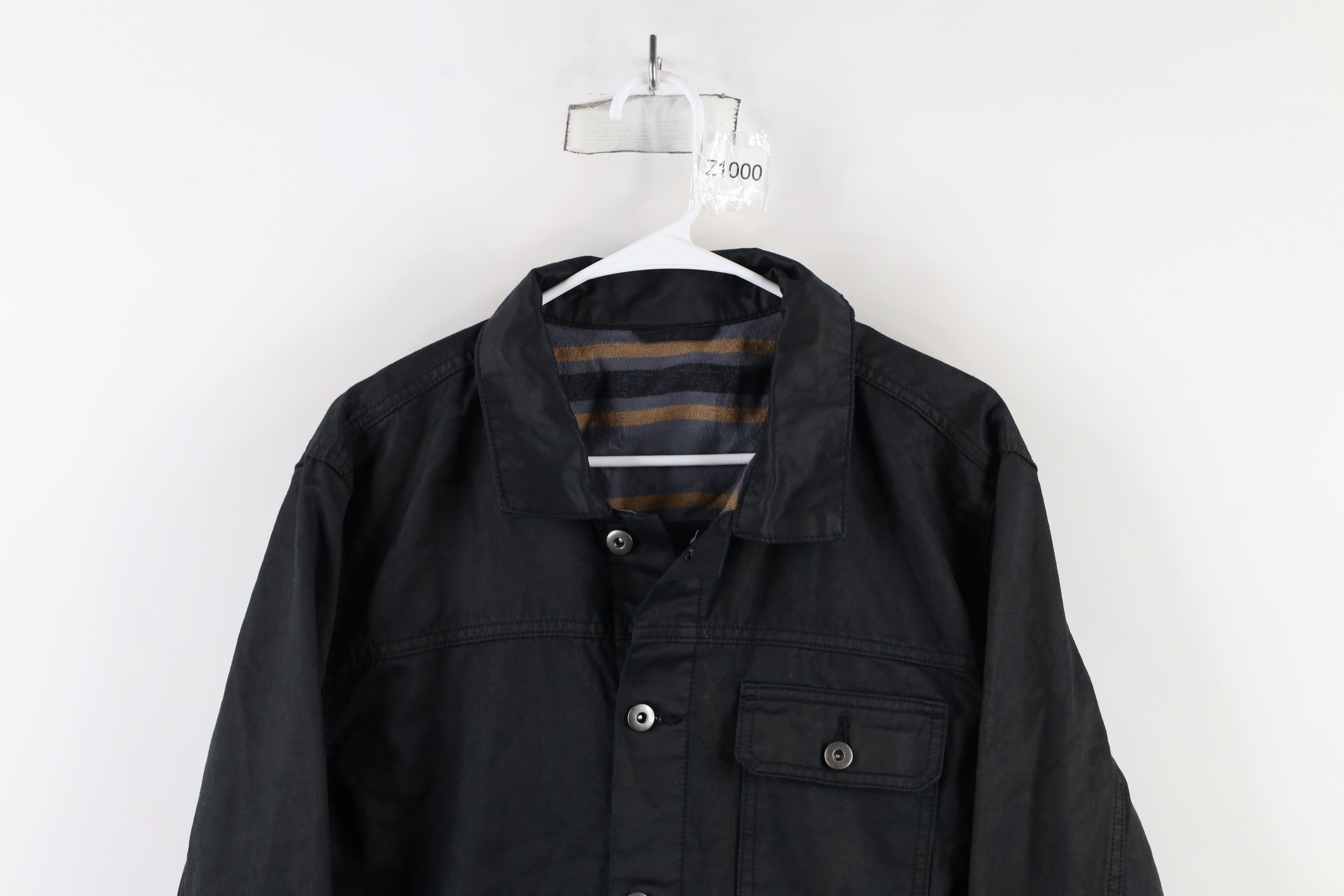 Vintage Vintage 90s Streetwear Lined Waxed Cotton Trucker Jacket Size US L / EU 52-54 / 3 - 2 Thumbnail